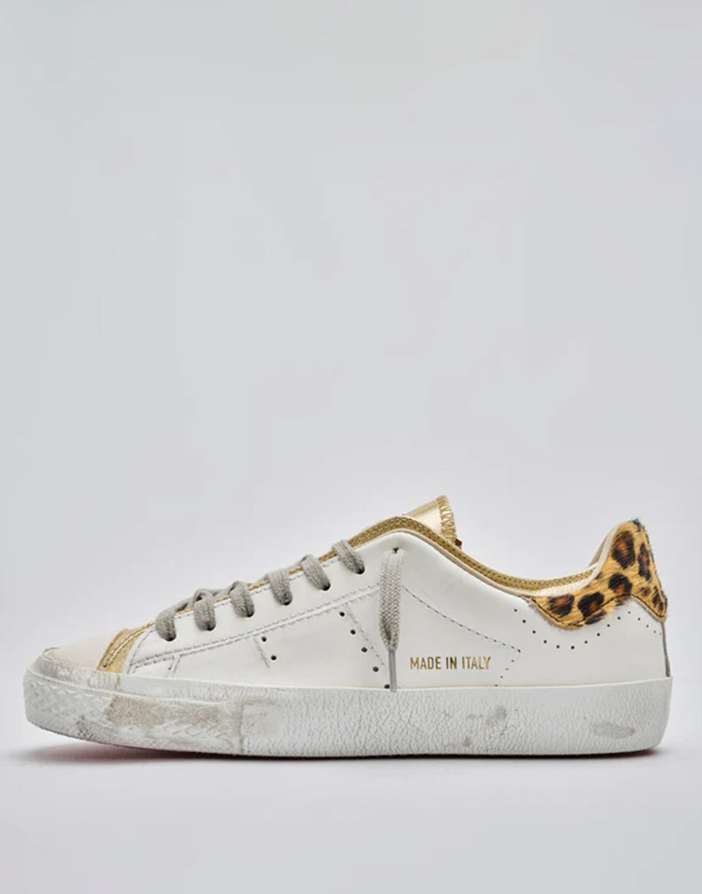 HIDNANDER Sneakers Starless Gold Lamè/Leopard