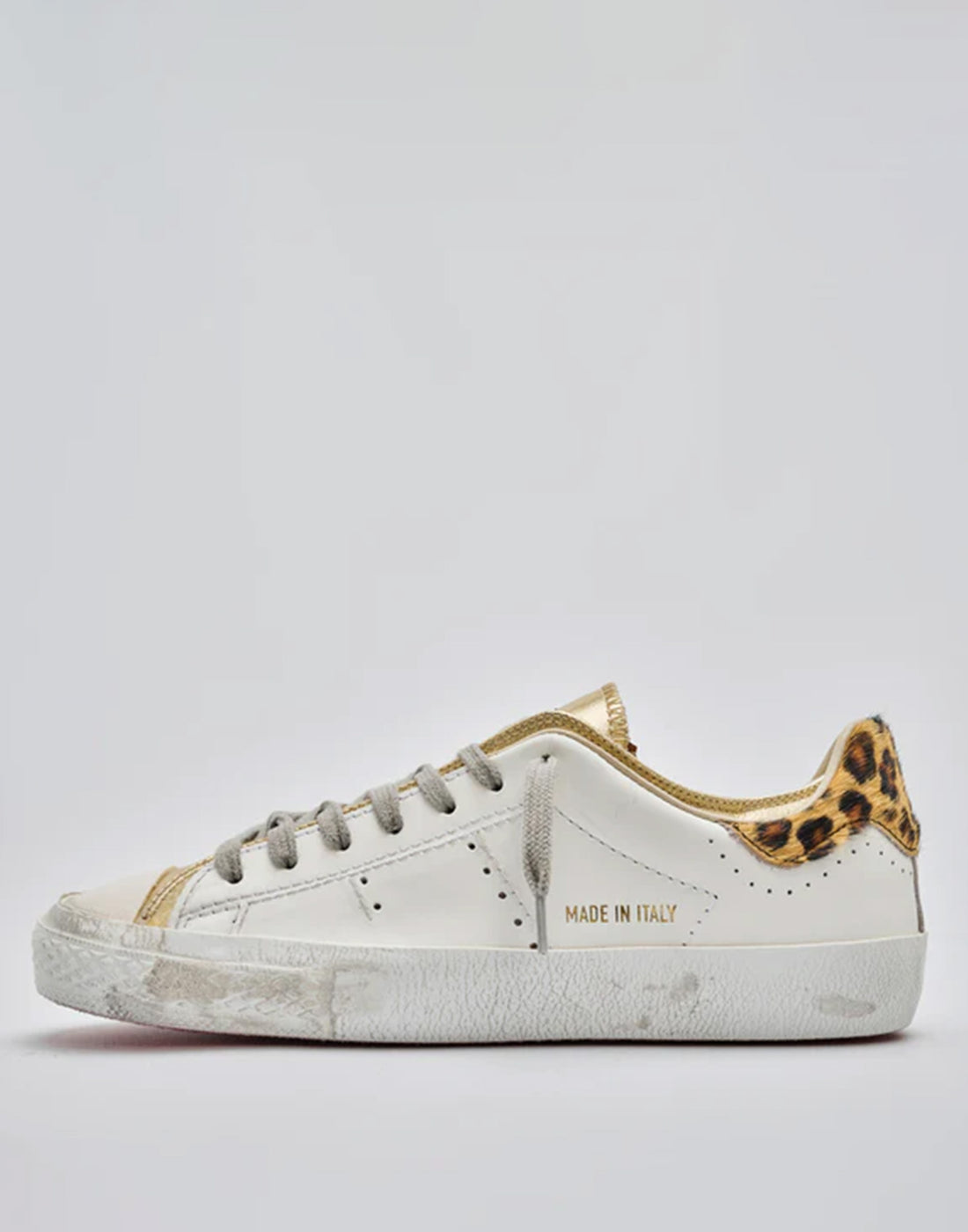 HIDNANDER Sneakers Starless Gold Lamè/Leopard