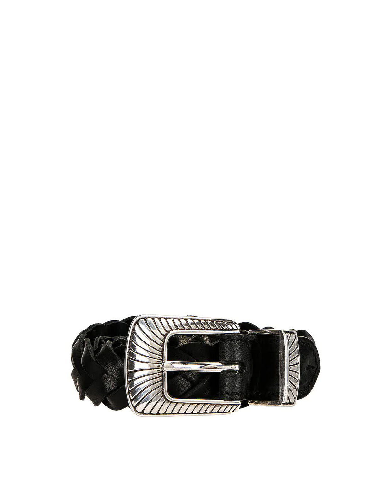 KATE CATE Ceinture Américaine Tressée Marron