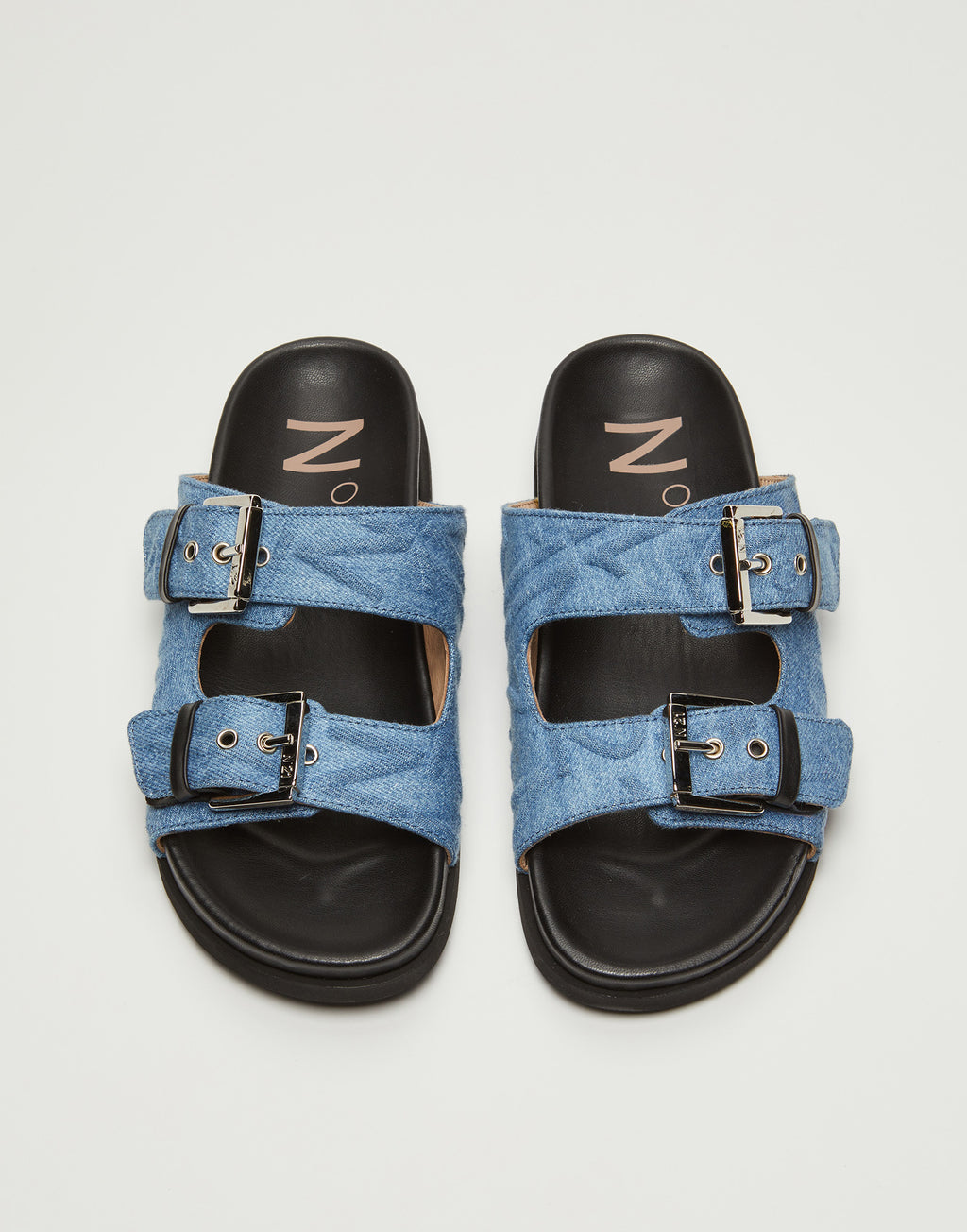 N°21 Sandali a Doppia Fascia in Denim