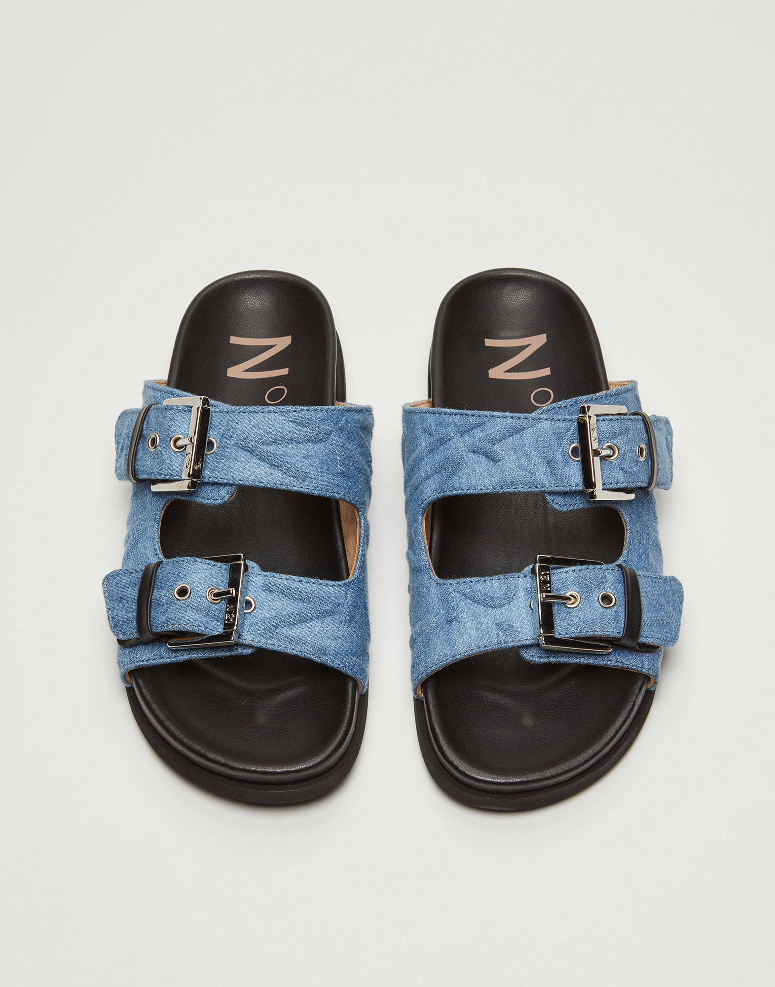 N°21 Sandali a Doppia Fascia in Denim