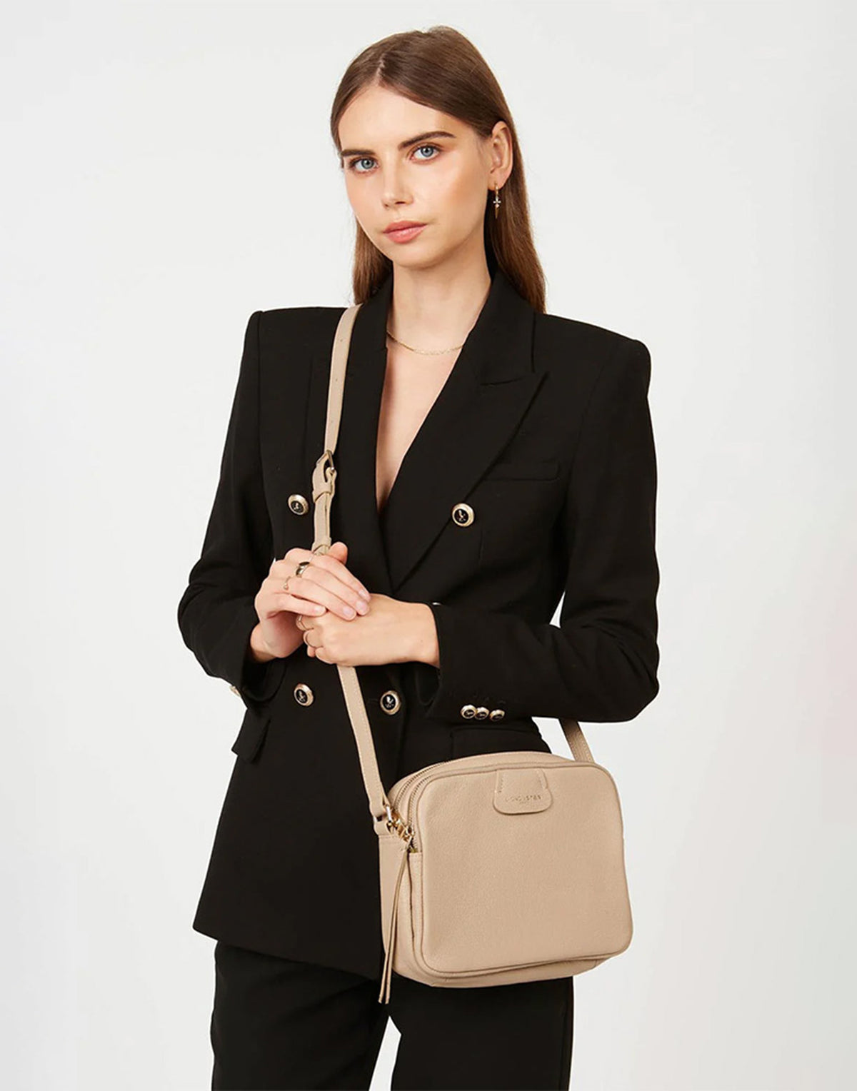 LANCASTER Sac Scooter Beige