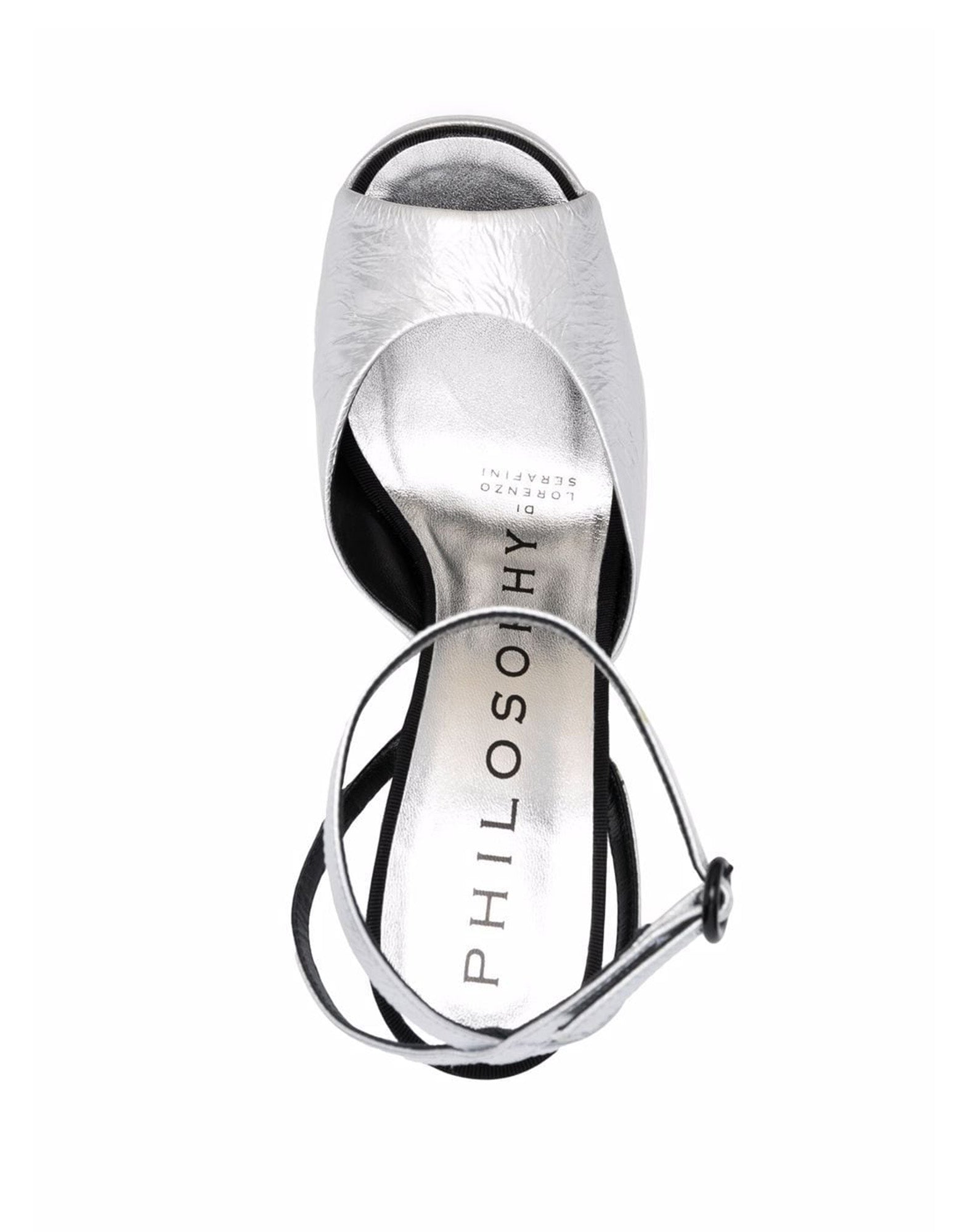 PHILOSOPHY Sandalo Open Toe con Plateau Argento