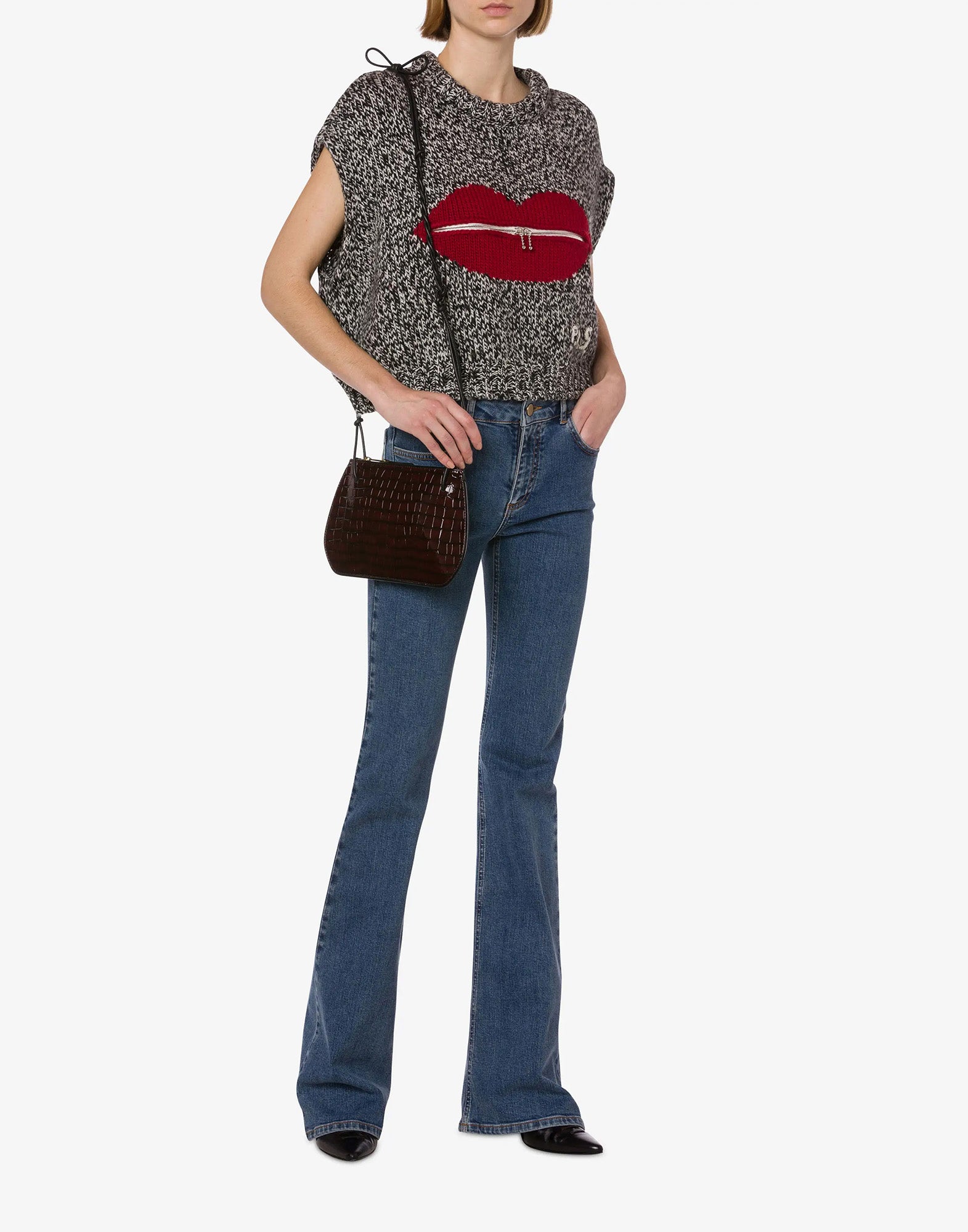 PHILOSOPHY Pantalone flare in denim comfort