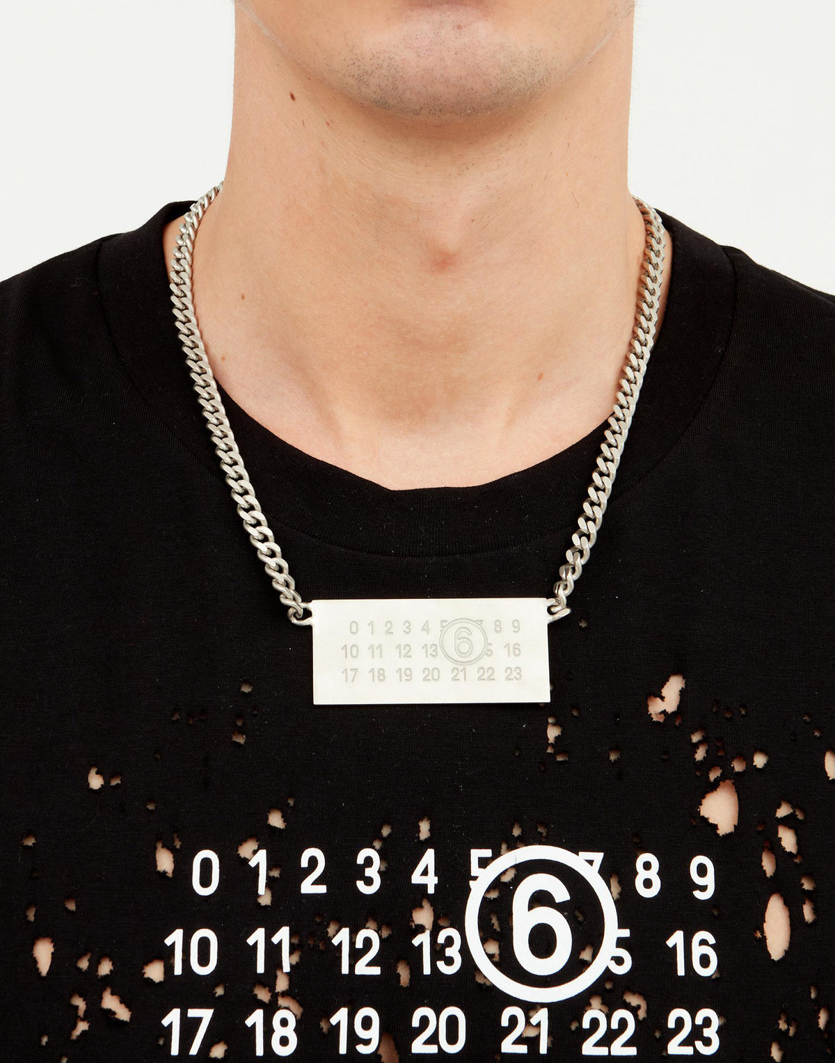 MM6 MAISON MARGIELA Collana in Palladio Burattato