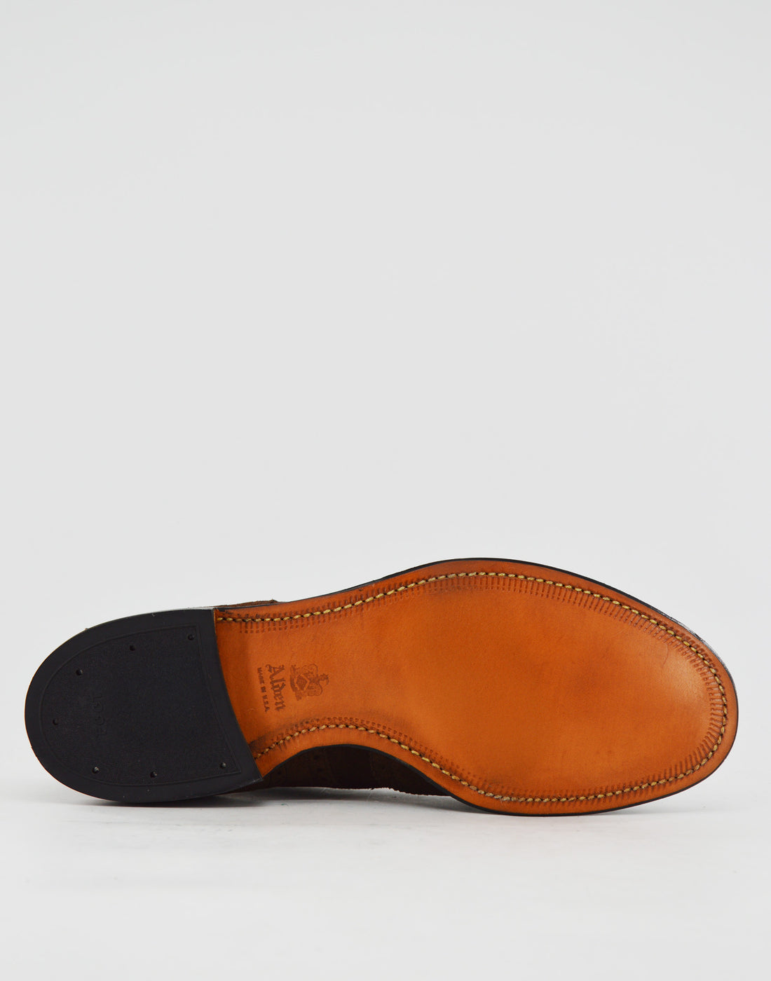 ALDEN Derby Wingtip in Suede Fondo Cuoio Color Humus