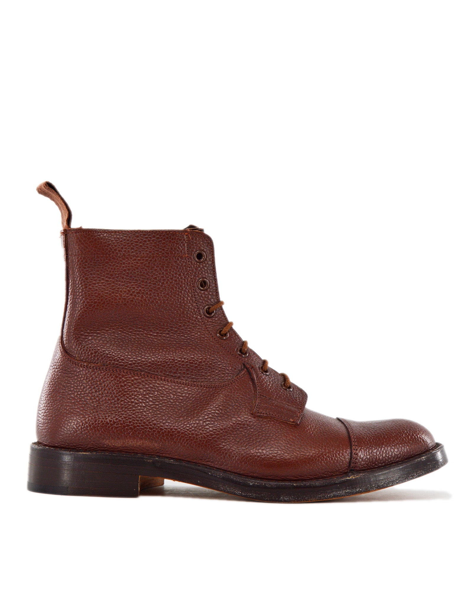TRICKER'S Stivaletto 7534 in Pelle Grain Fondo Cuoio Espresso Burnished