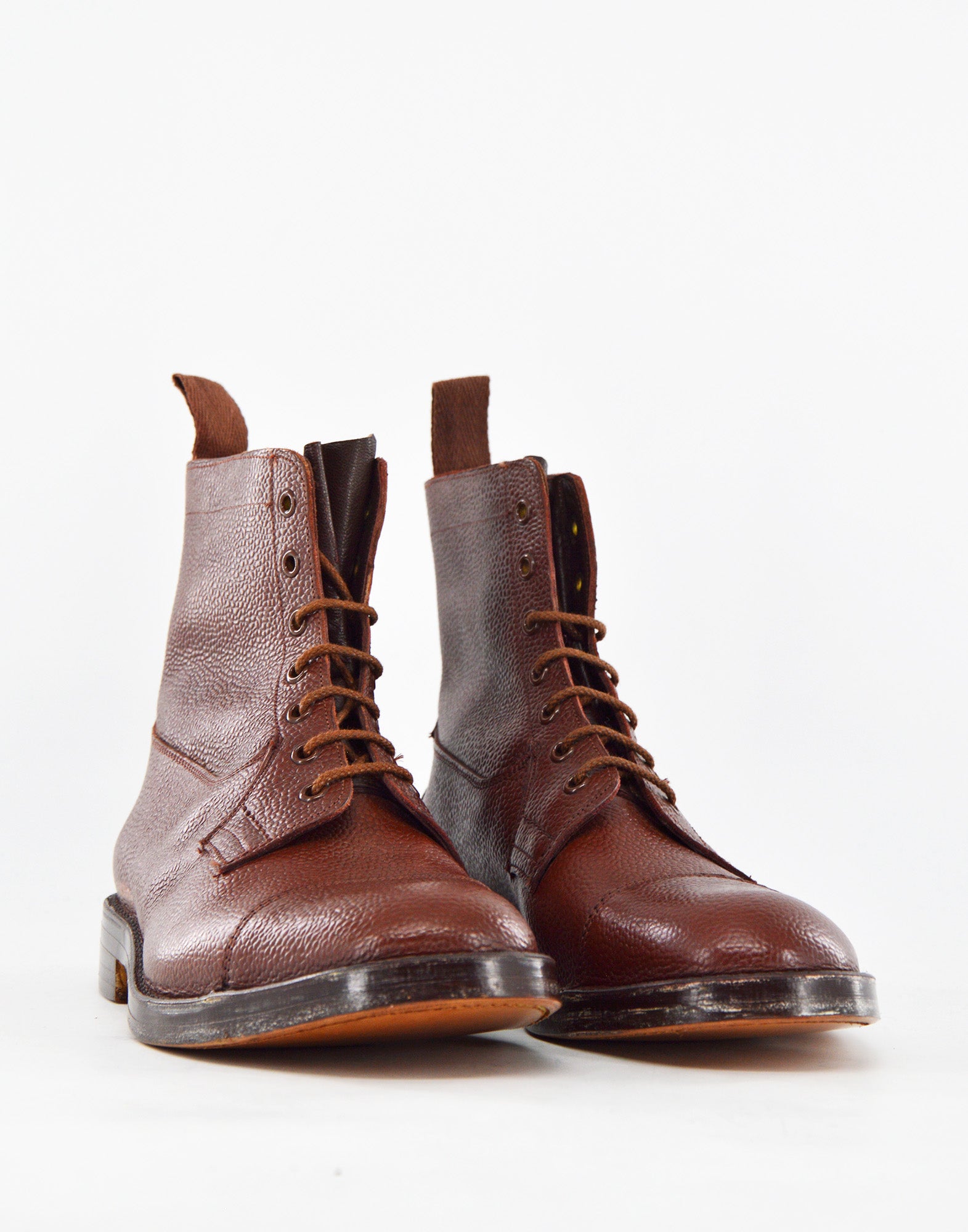 TRICKER'S Stivaletto 7534 in Pelle Grain Fondo Cuoio Espresso Burnished