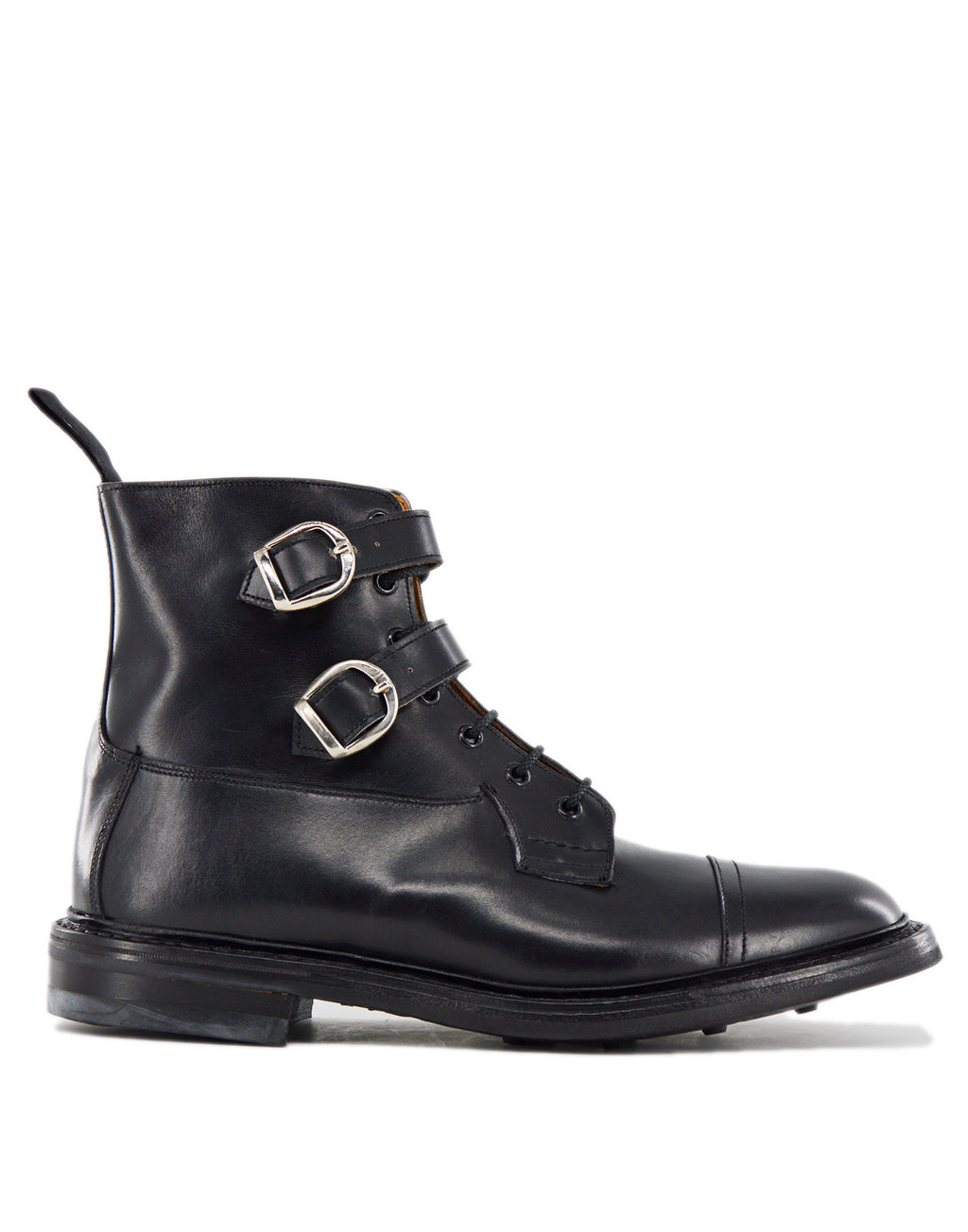 TRICKER'S Allan Toe Cap Boot con Fibbie Fondo Dainite Black