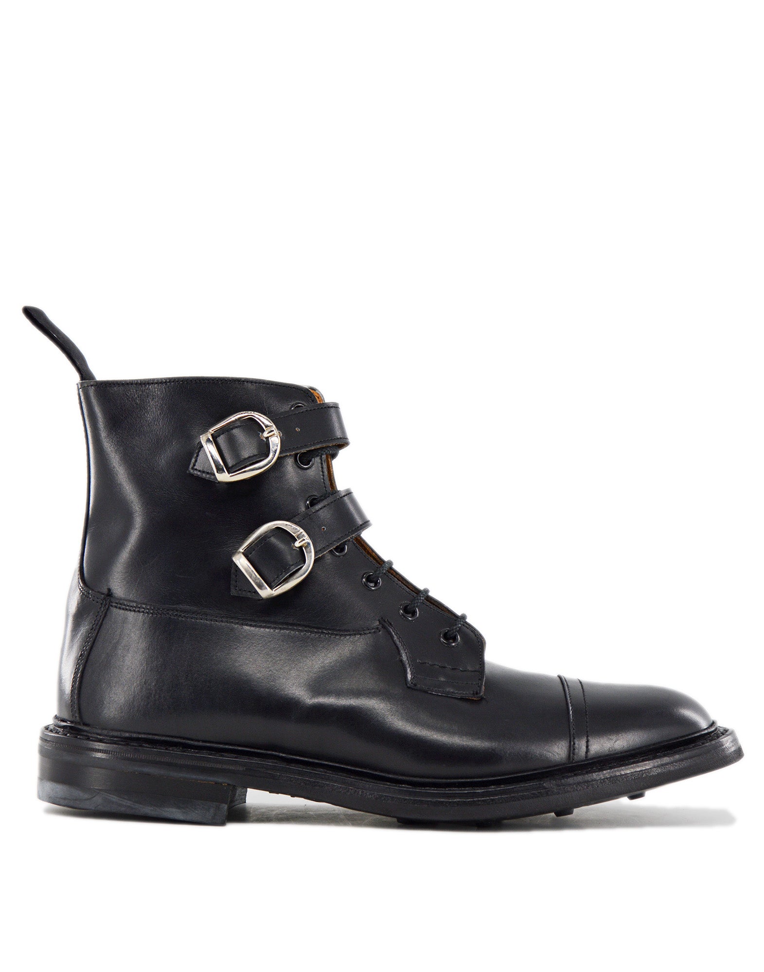 TRICKER'S Allan Toe Cap Boot con Fibbie Fondo Dainite Black