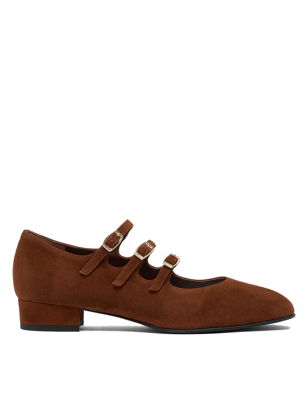 CAREL Ballerine Mary Jane Ariana in Camoscio Brandy