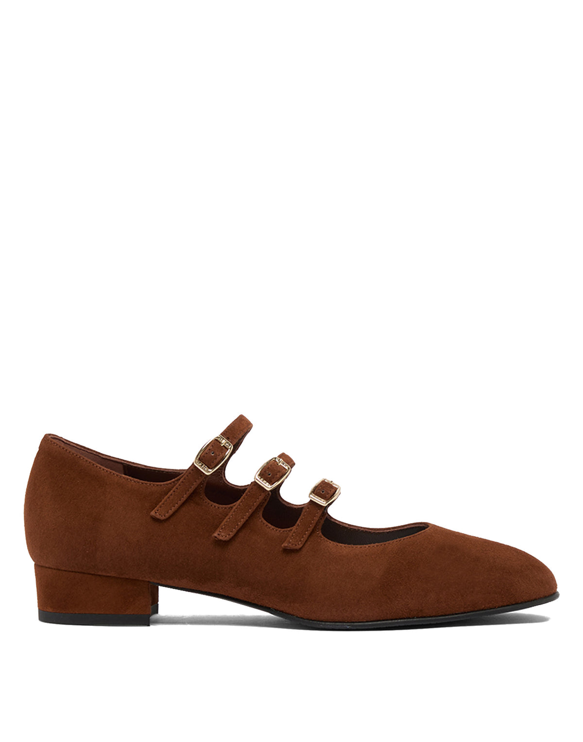 CAREL Ballerine Mary Jane Ariana in Camoscio Brandy