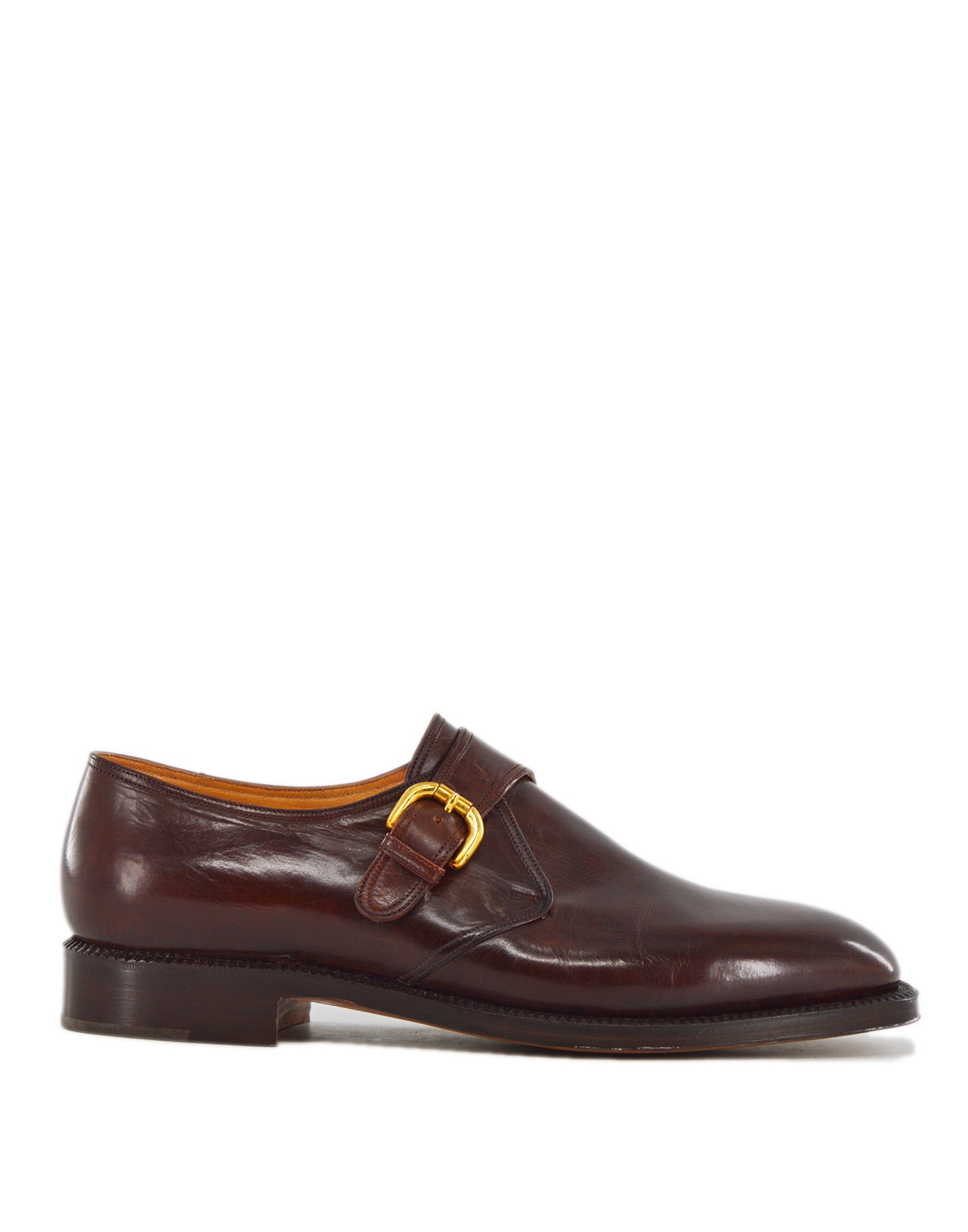 SILVANO LATTANZI Monk Strap Bonaut in Pelle Marrone