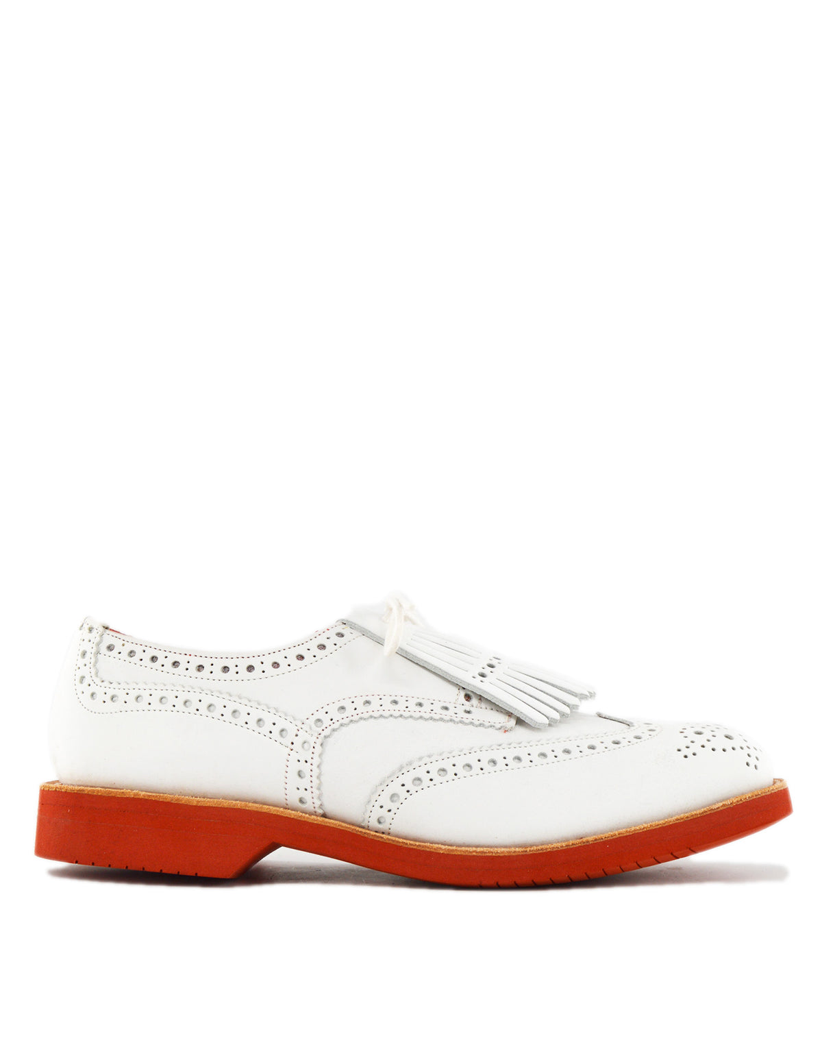 TRICKER'S Bourton Country Shoe con Frangia Fondo Vibram Off White