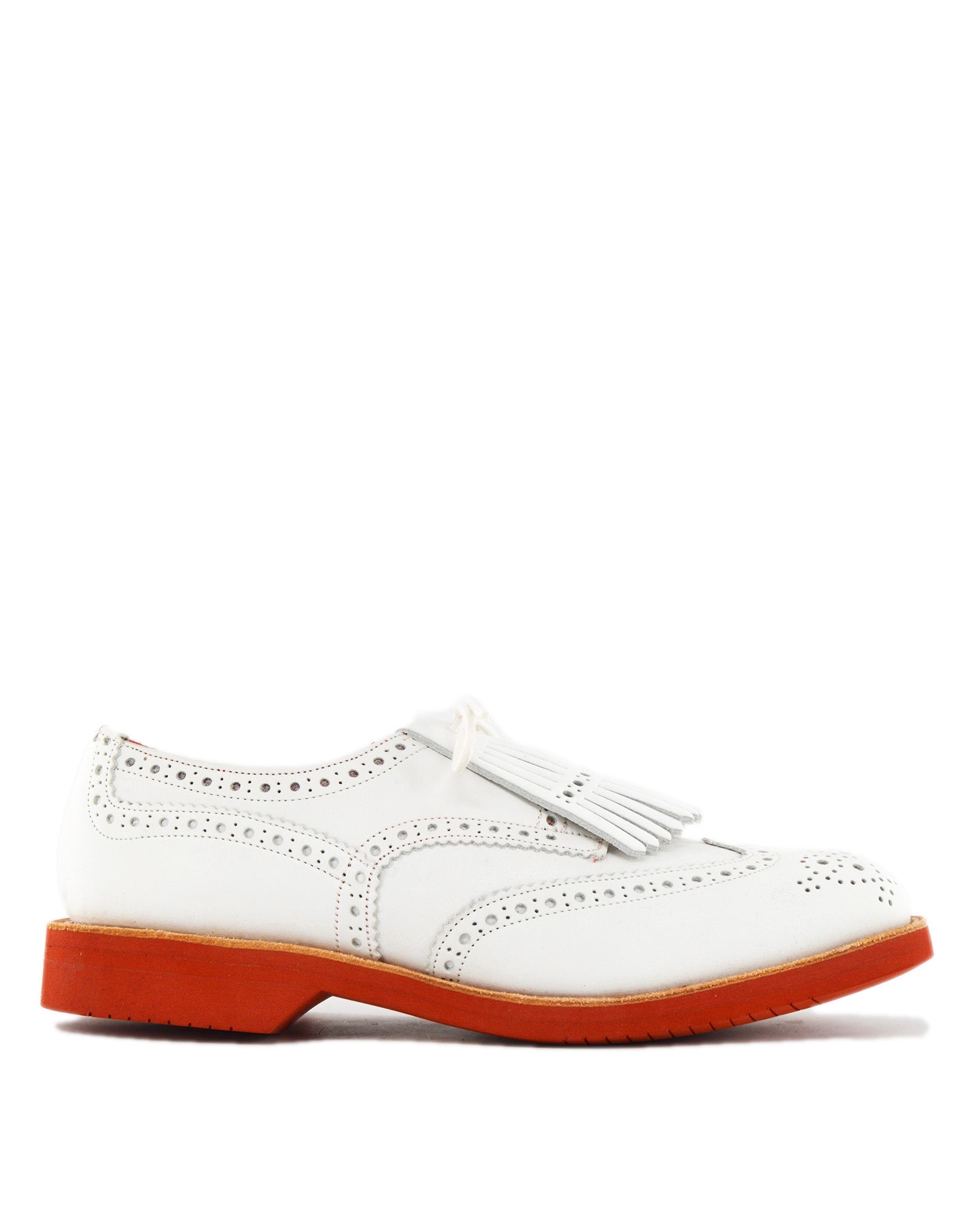 TRICKER'S Bourton Country Shoe con Frangia Fondo Vibram Off White
