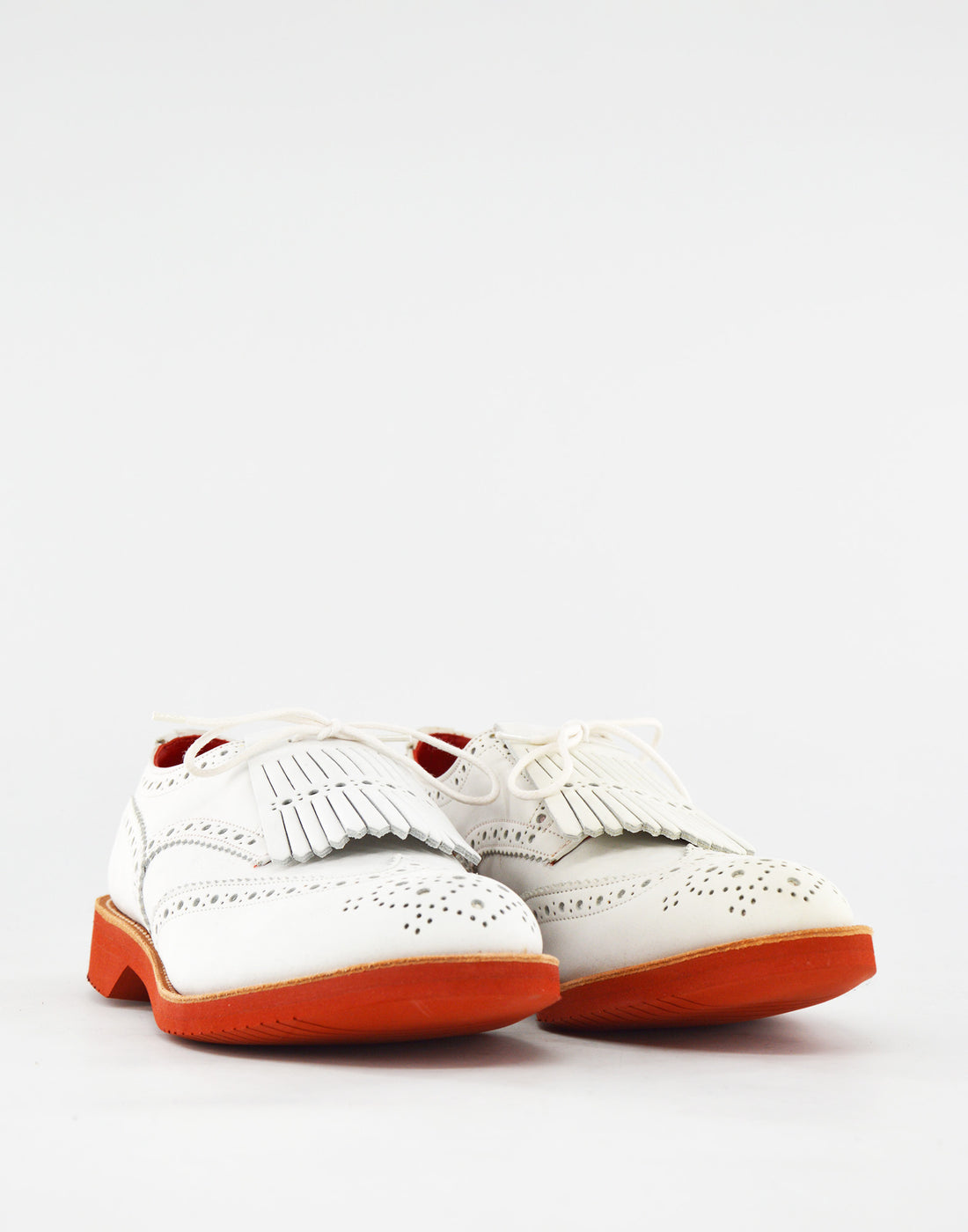 TRICKER'S Bourton Country Shoe con Frangia Fondo Vibram Off White
