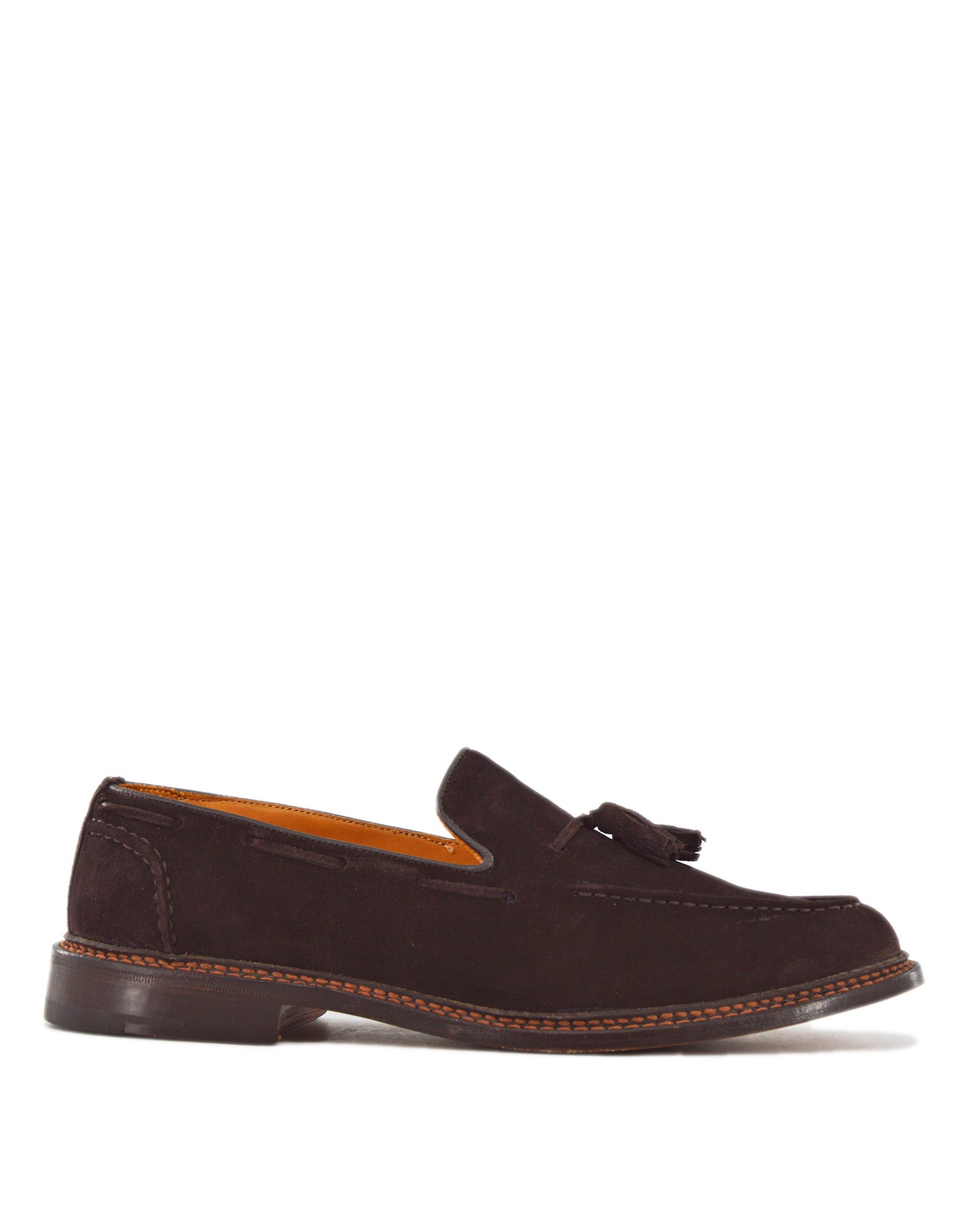 TRICKER'S Mocassini Chelsea con Nappine in Suede Fondo Cuoio Coffe