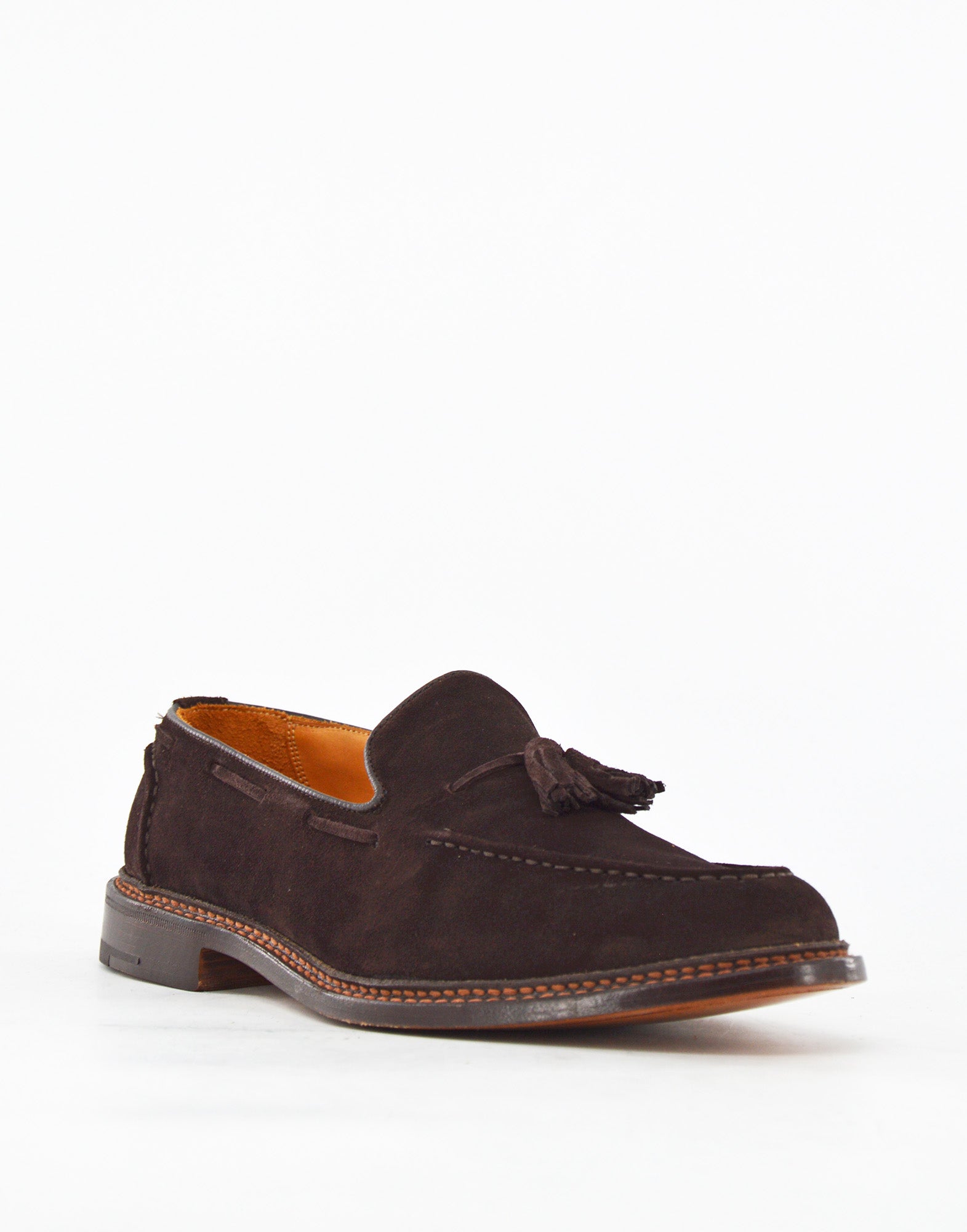 TRICKER'S Mocassini Chelsea con Nappine in Suede Fondo Cuoio Coffe