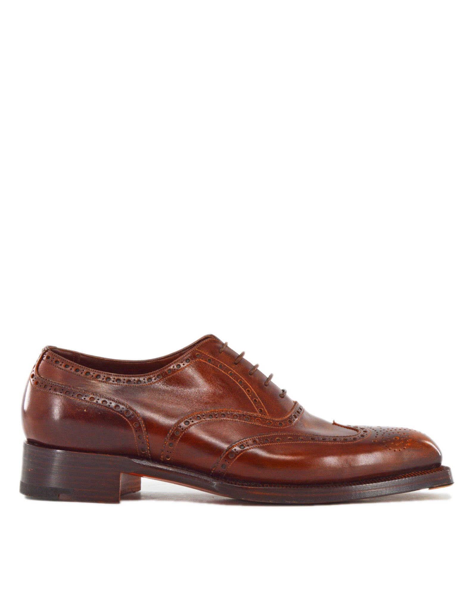 ZINTALA Club Brogue Oxford in Pelle Marrone