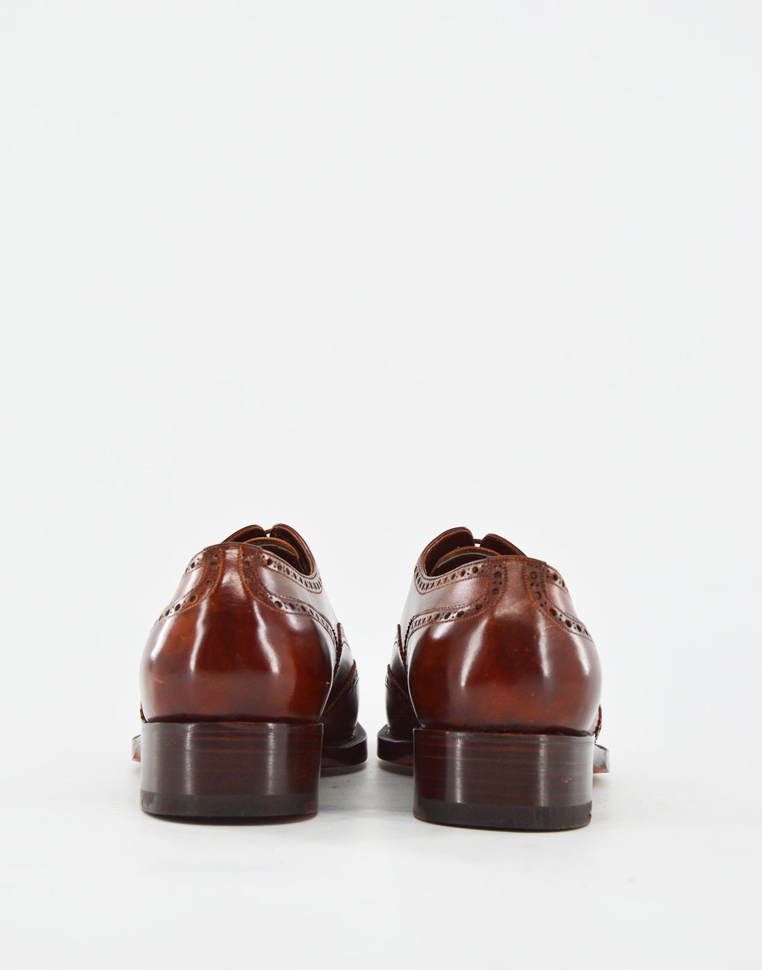 ZINTALA Club Brogue Oxford in Pelle Marrone