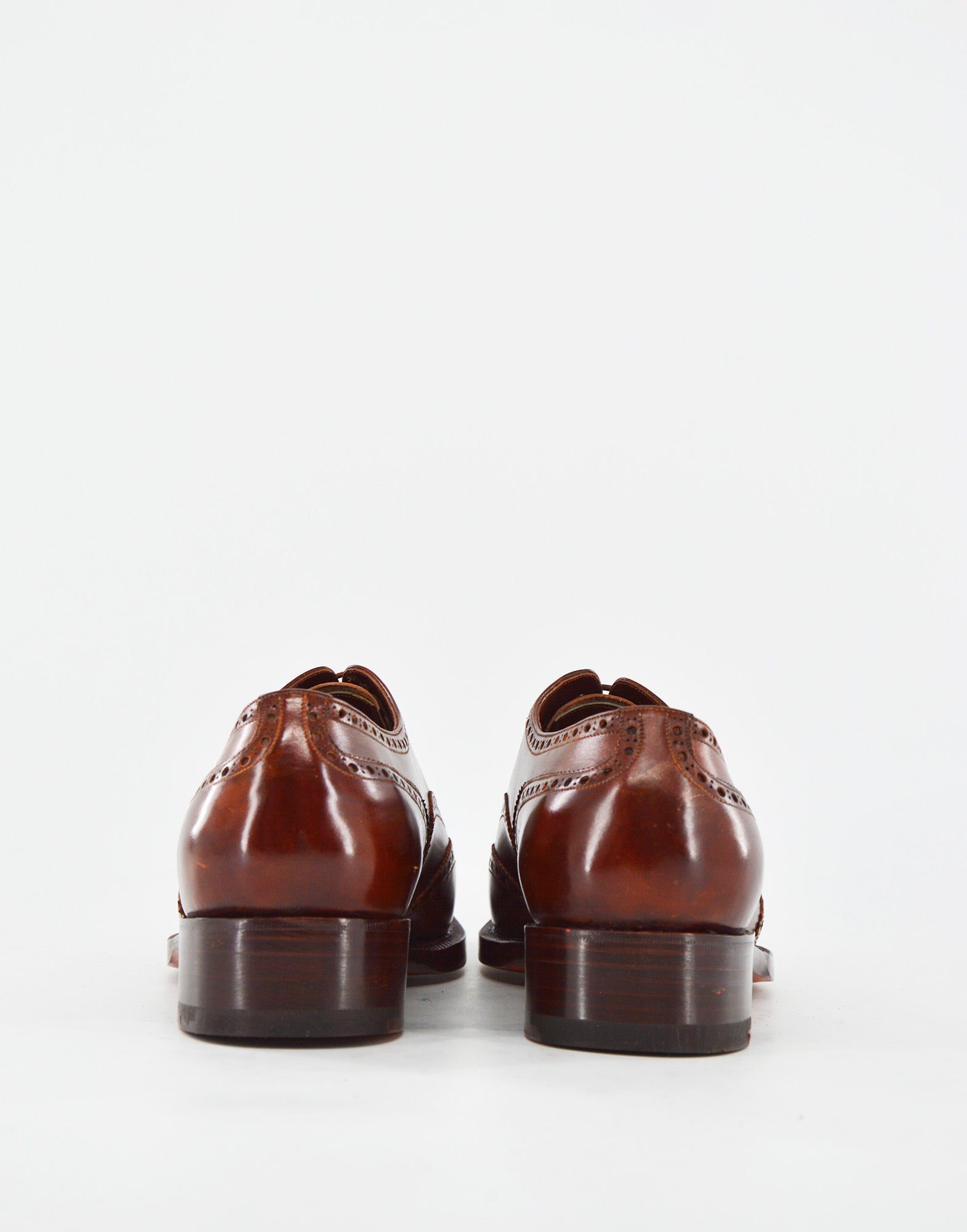 ZINTALA Club Brogue Oxford in Pelle Marrone