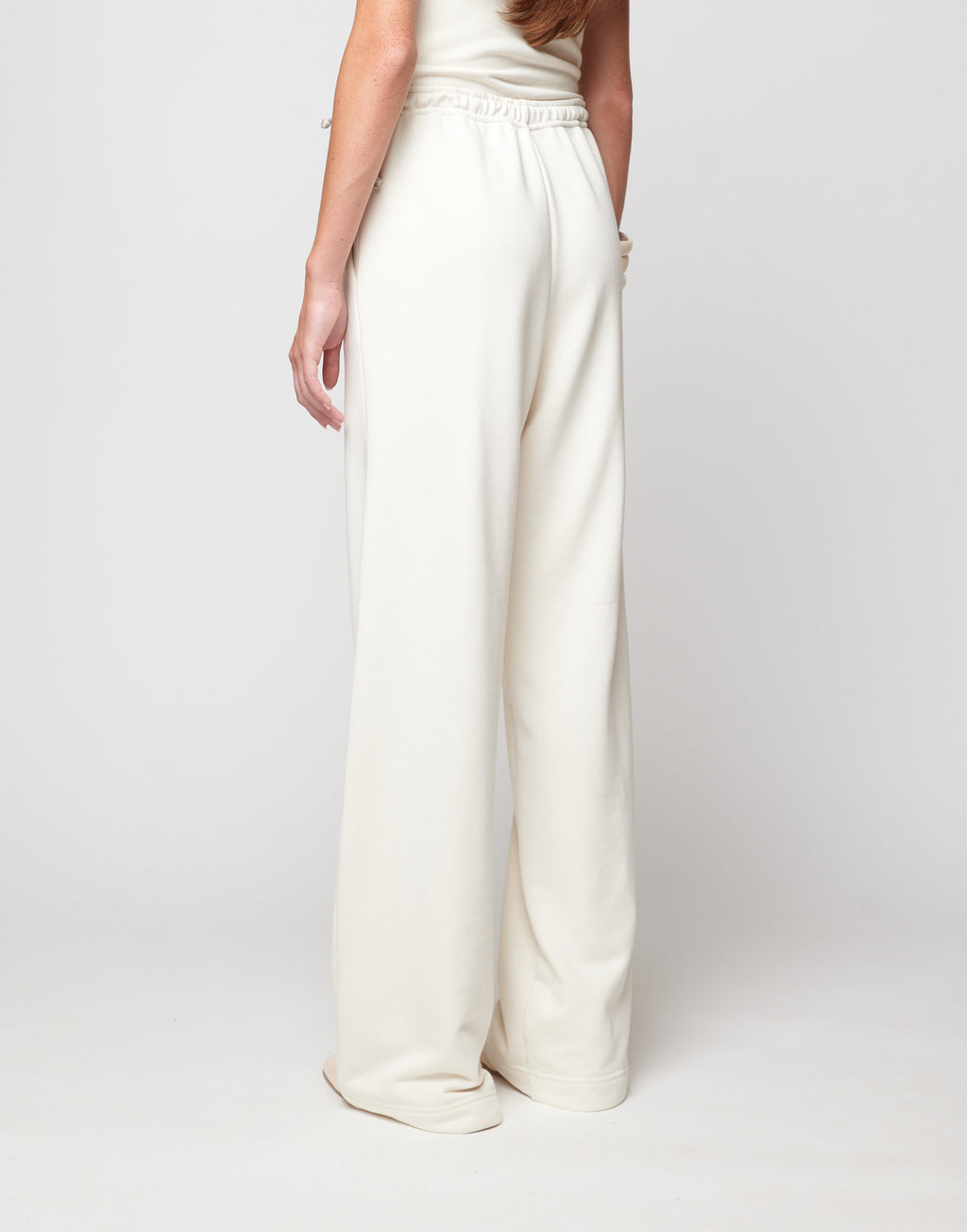 DOUUOD Pantalone Wide in Felpa Light Burro