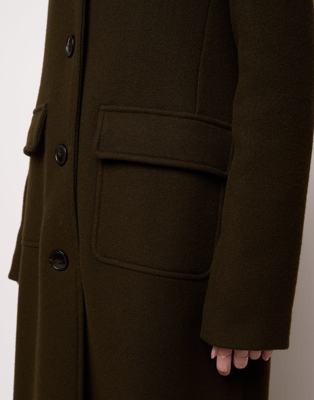 DOUUOD Cappotto Monopetto con Collo Chiuso e Martingala