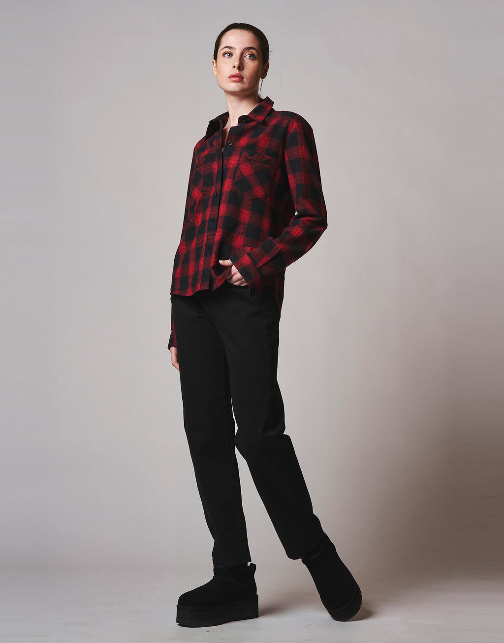 DOUUOD Pantalone in Bull a Gamba Dritta