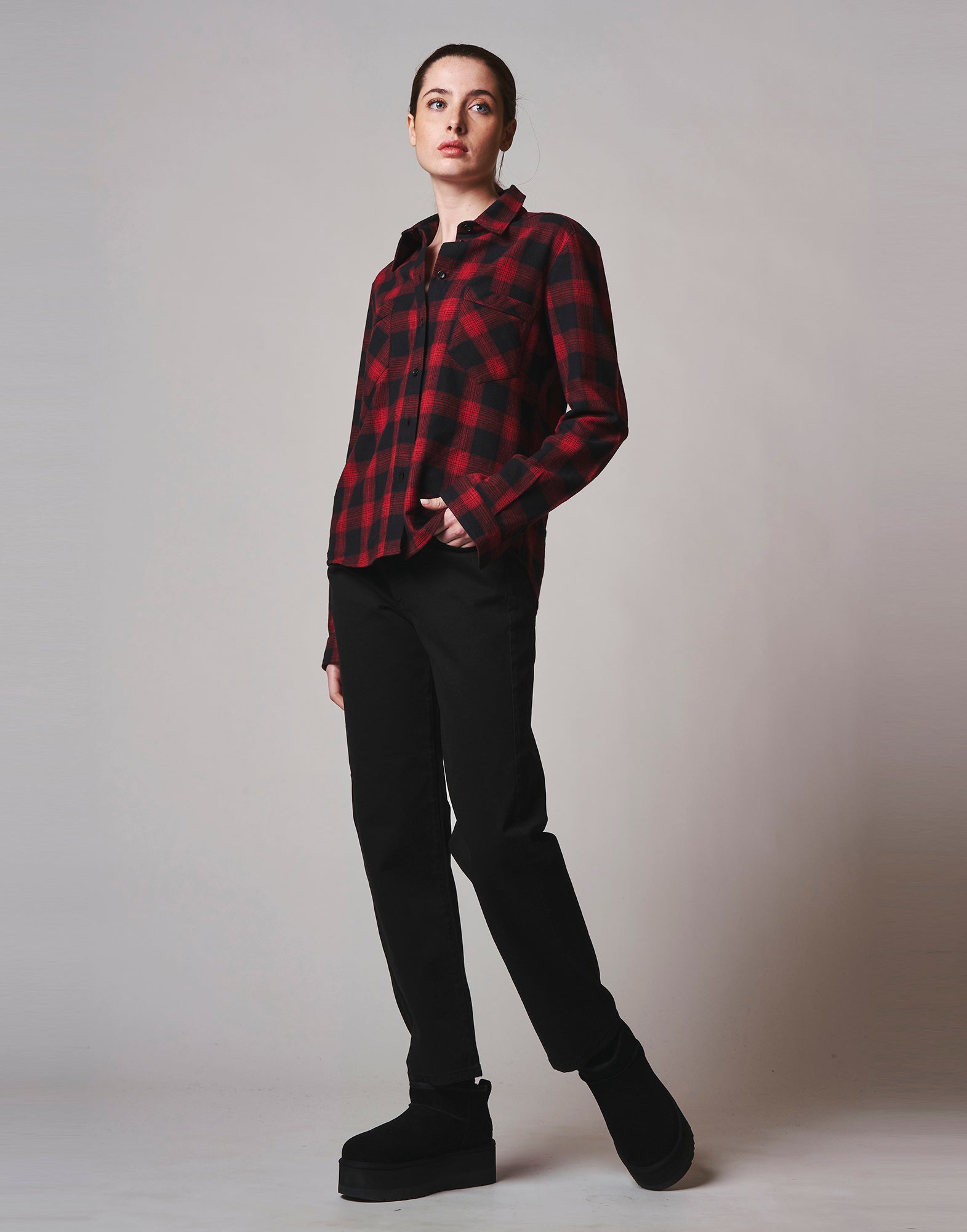 DOUUOD Pantalone in Bull a Gamba Dritta
