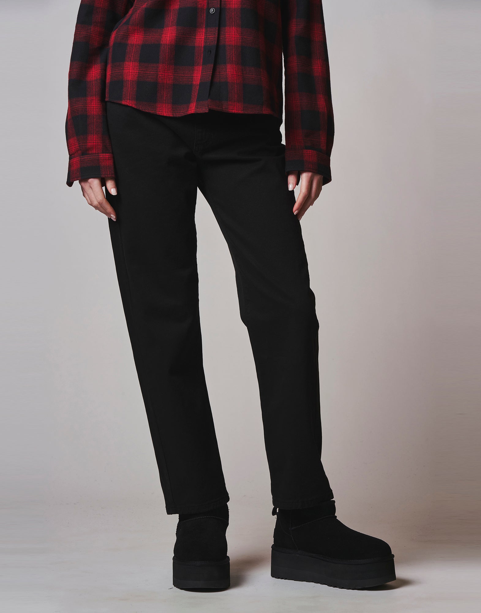 DOUUOD Pantalone in Bull a Gamba Dritta