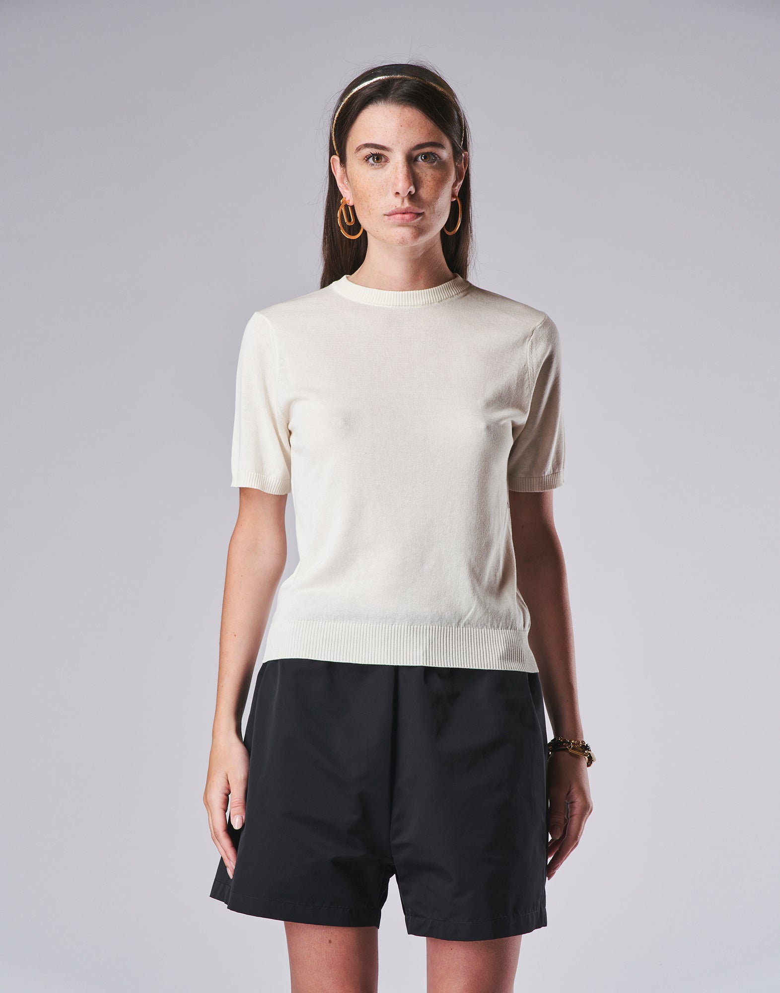 DOUUOD Maglioncino Manica Corta in Cotoneseta