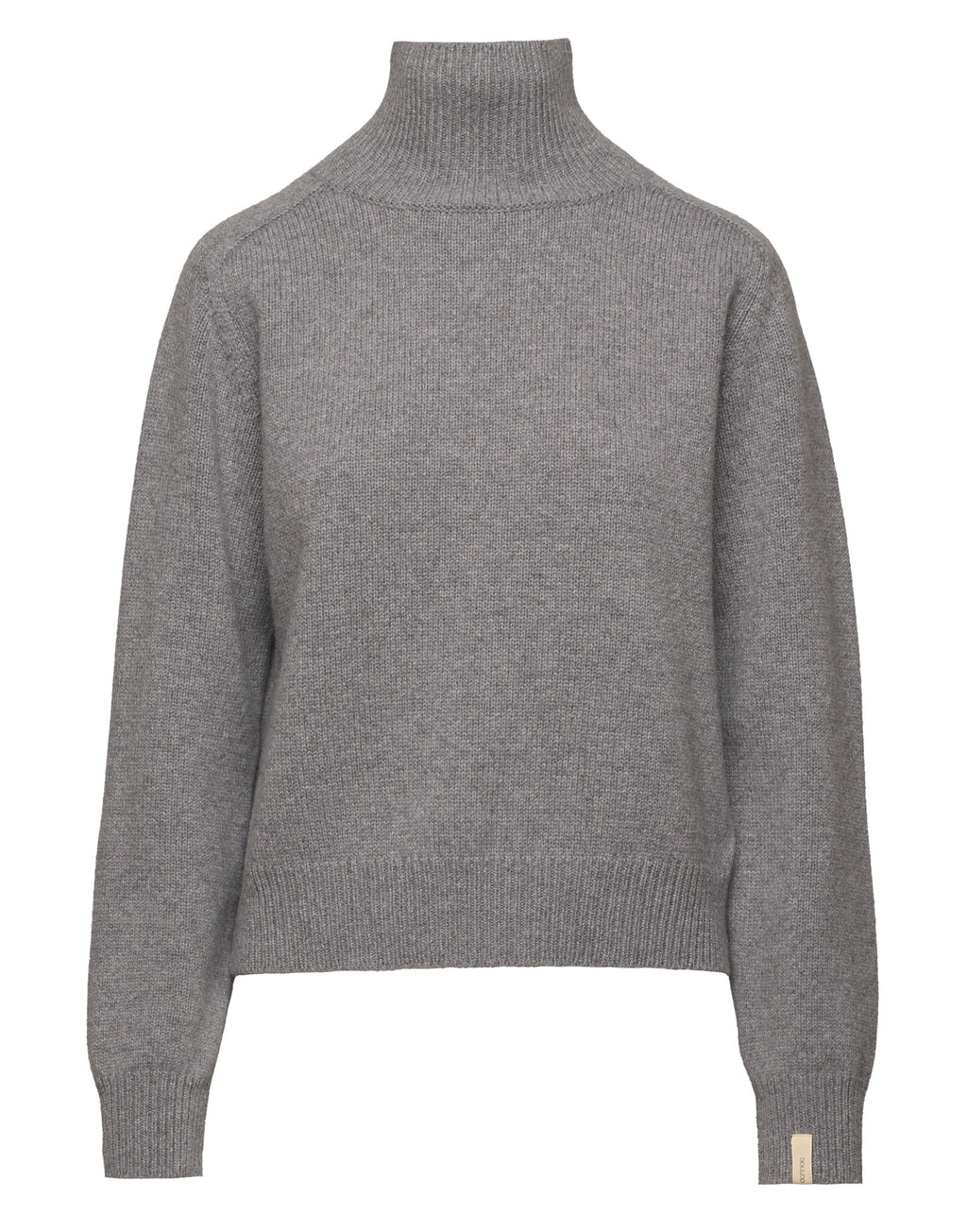 DOUUOD Maglia Collo Alto Genderless in Lana e Cashmere Fumo Melange