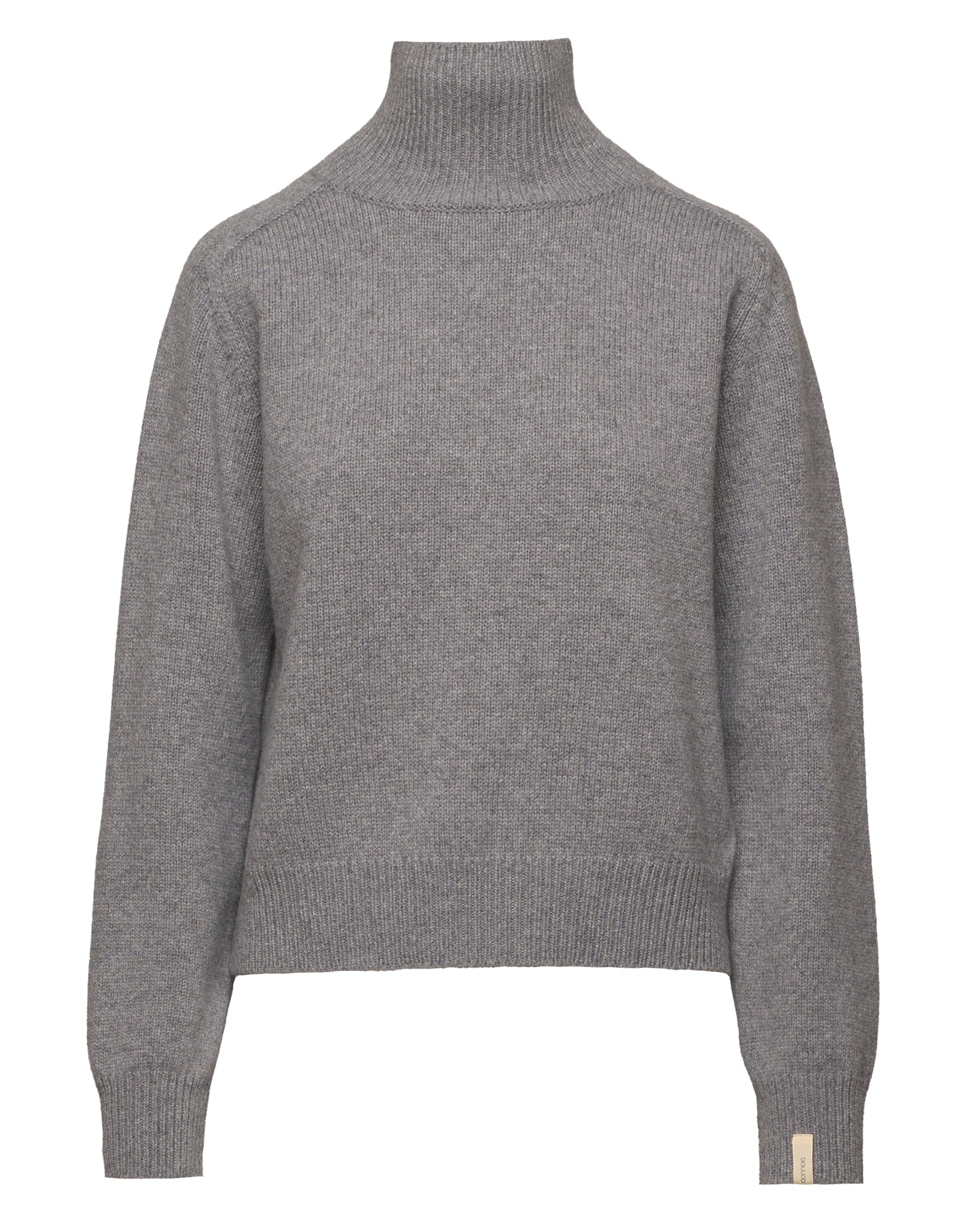 DOUUOD Maglia Collo Alto Genderless in Lana e Cashmere Fumo Melange