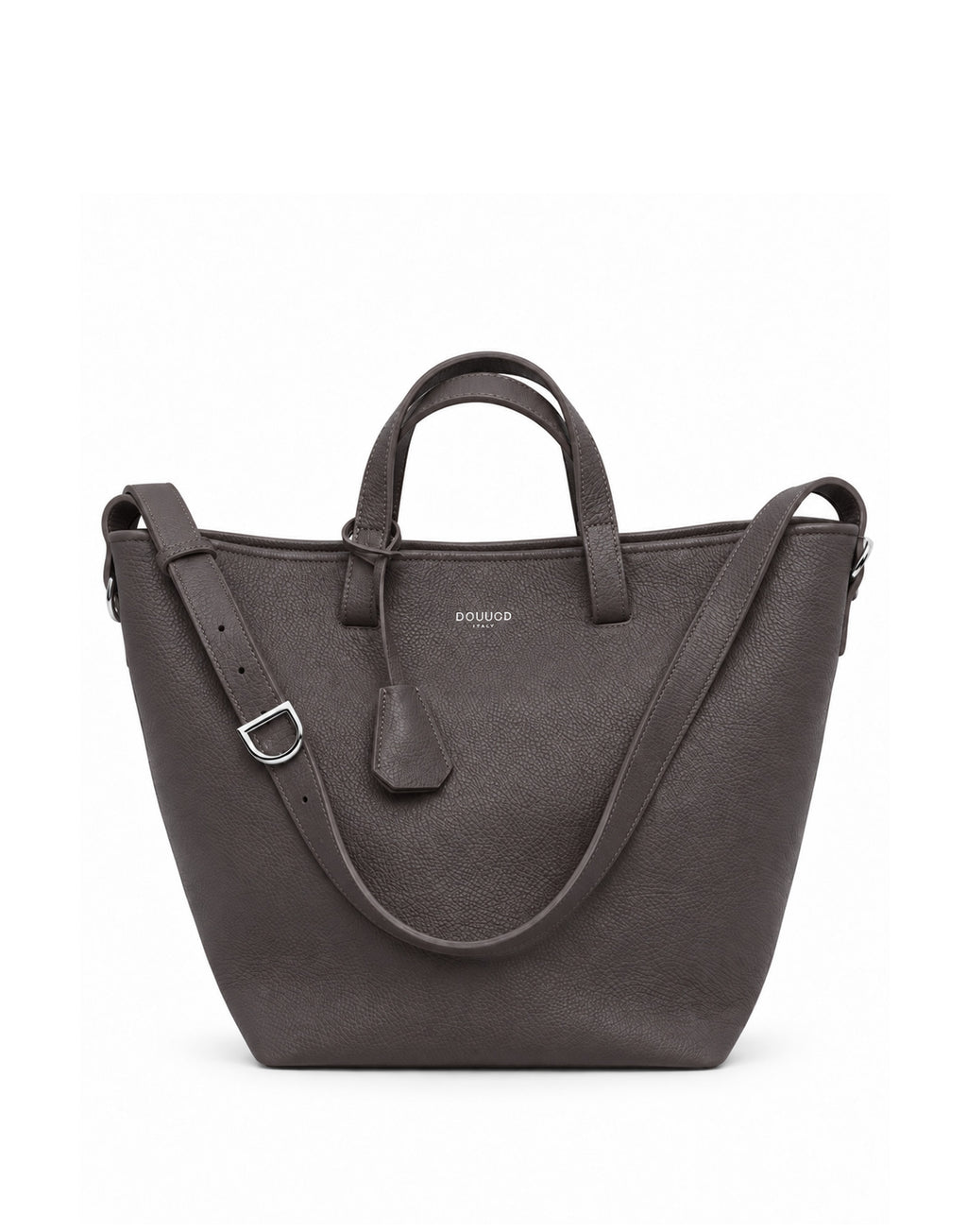 DOUUOD Sac Shopping Giulia en cuir grainé ébène