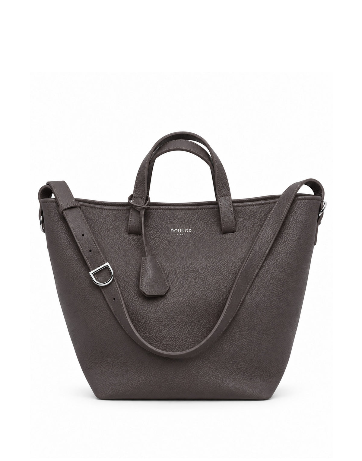 DOUUOD Sac Shopping Giulia en cuir grainé ébène