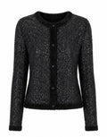 ERIKA CAVALLINI Cardigan Ella in Maglieria Shiny Spalmata