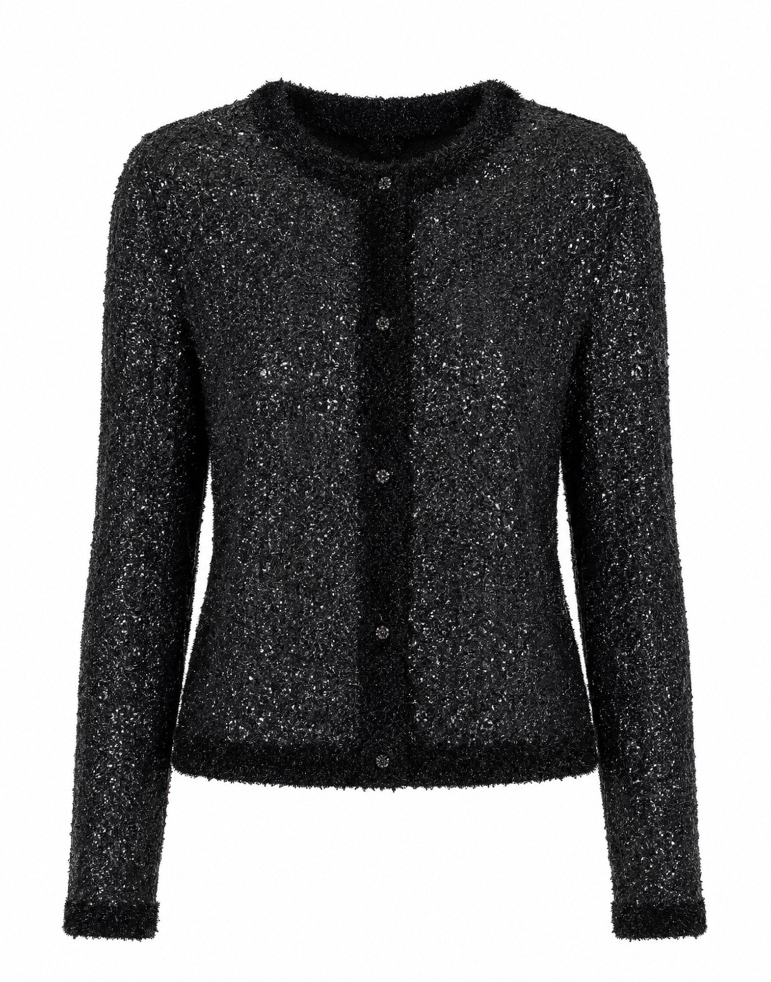 ERIKA CAVALLINI Cardigan Ella in Maglieria Shiny Spalmata