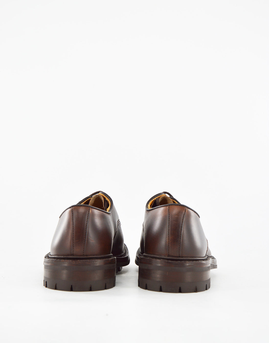 TRICKER'S George Derby in Pelle Fondo Commando Dark Brown