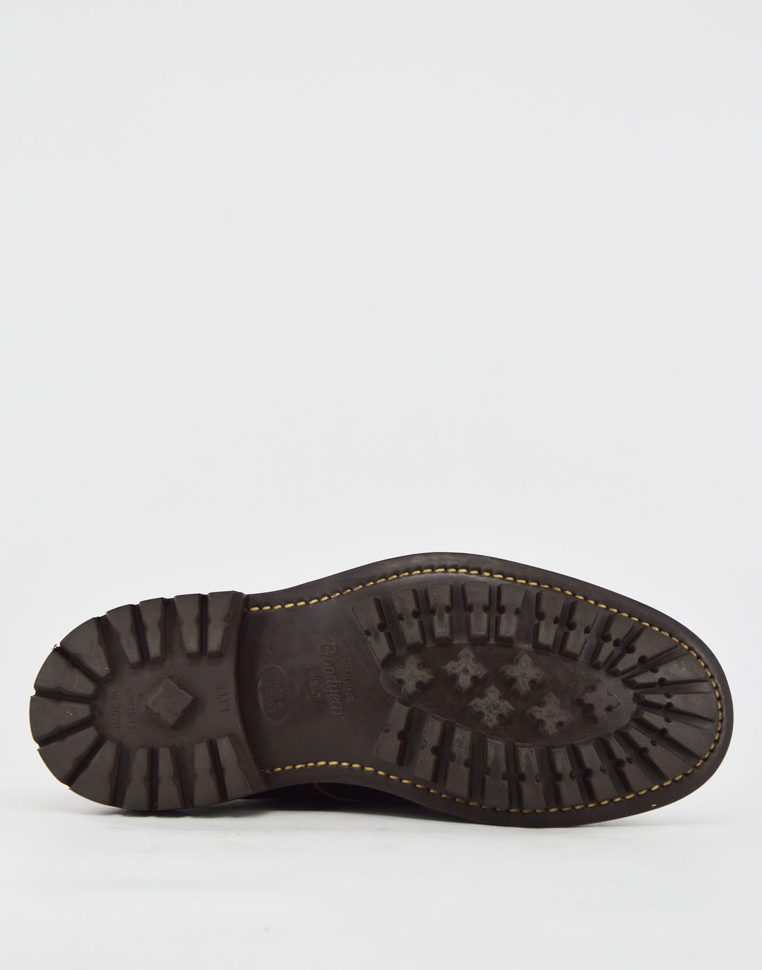 TRICKER'S George Derby in Pelle Fondo Commando Dark Brown