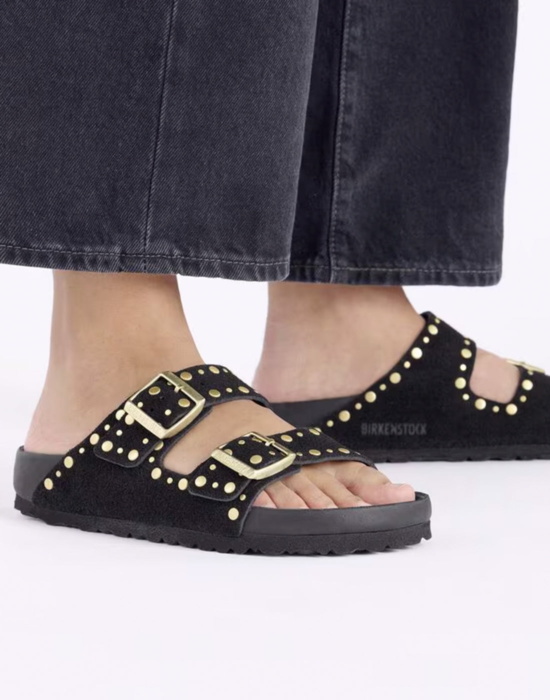 BIRKENSTOCK Arizona Rivet in Pelle Scamosciata Neri