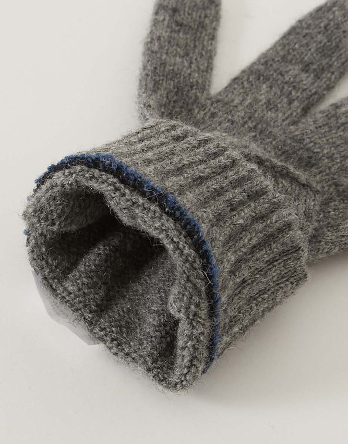 BLUE BLUE JAPAN Guanti in Cashmere Riciclato Grey