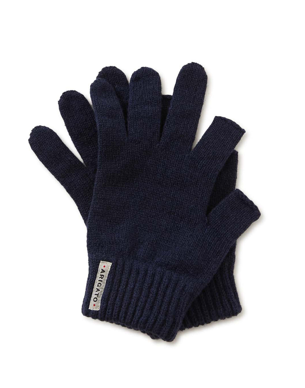 BLUE BLUE JAPAN Guanti in Cashmere Riciclato Dark Navy