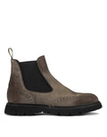 DOUCAL'S Polacchino Coda di Rondine in Suede Marrone Chiaro
