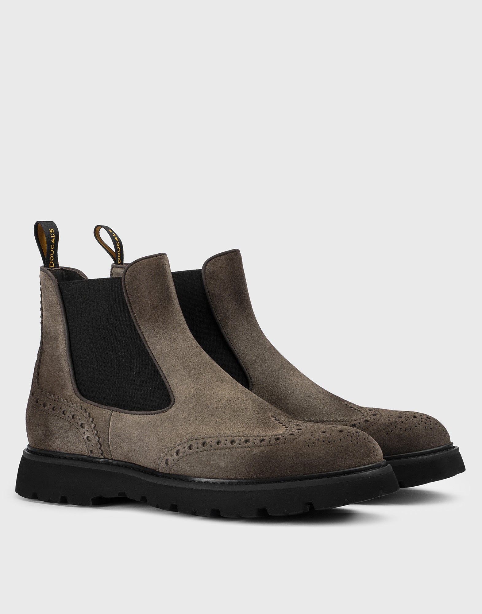 DOUCAL'S Polacchino Coda di Rondine in Suede Marrone Chiaro