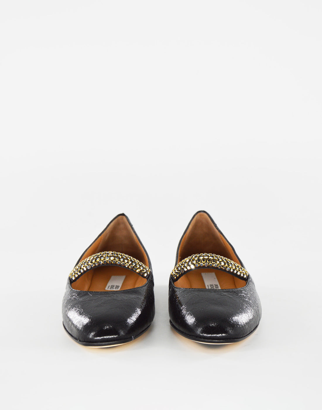DOUUOD Ballerine Mary Jane in Crash con Brillanti Nere