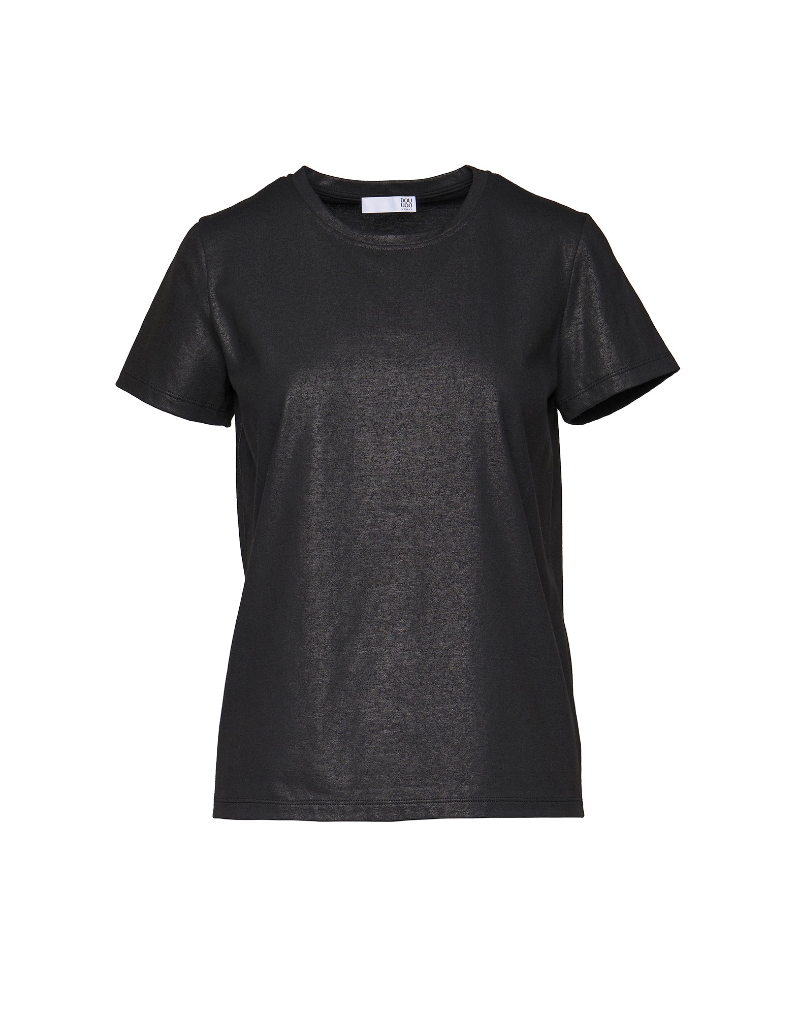 DOUUOD T-shirt a Manica Corta in Jersey di Cotone Spalmato Artigianalmente
