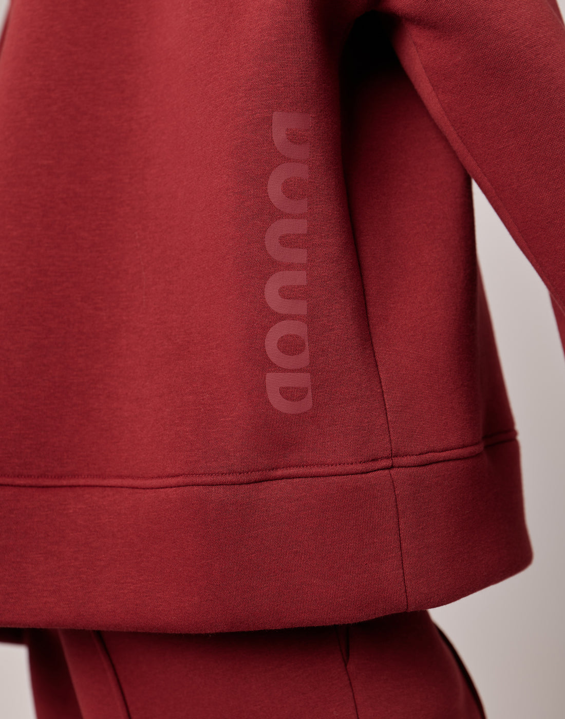 DOUUOD Felpa con Cappuccio in Felpa Soft Light Bordeaux