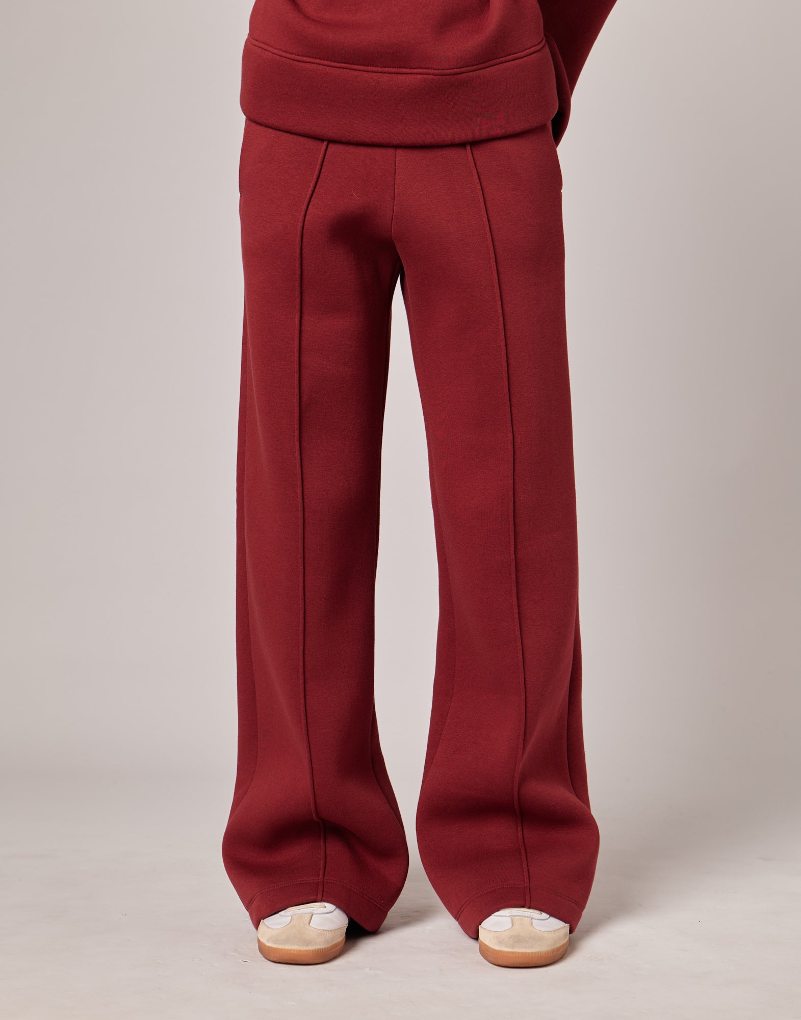 DOUUOD Pantaloni Lunghi in Felpa Soft Light Bordeaux