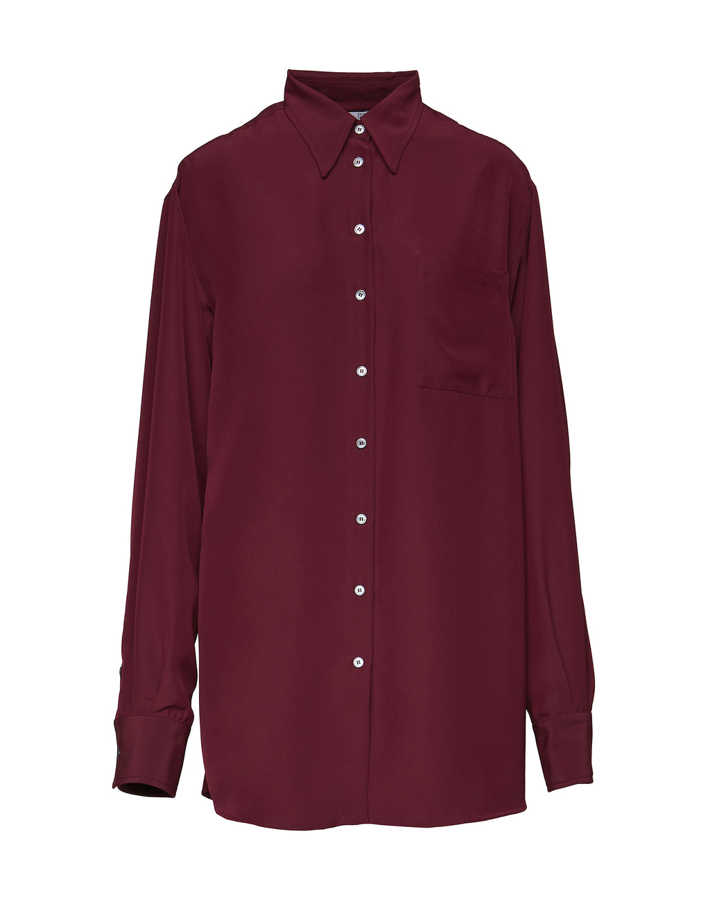 DOUUOD Camicia Lunga Over in Cady Bordeaux