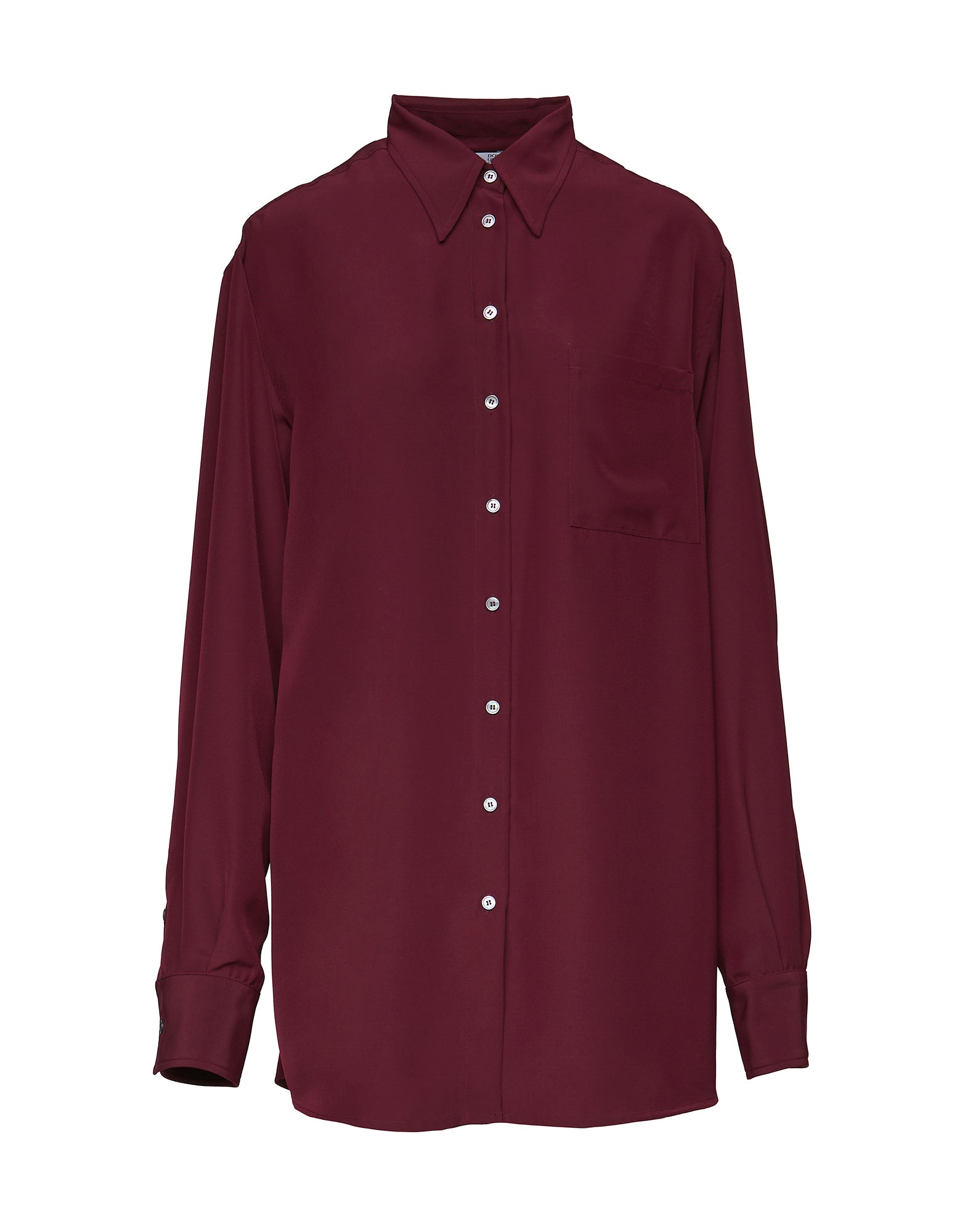 DOUUOD Camicia Lunga Over in Cady Bordeaux